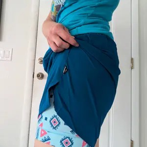 2 in 1 Stretch Short Lined Black Mayan Gym Shorts, Breathable Comfort Workout Athletic Training Shorts with Phone Pockets