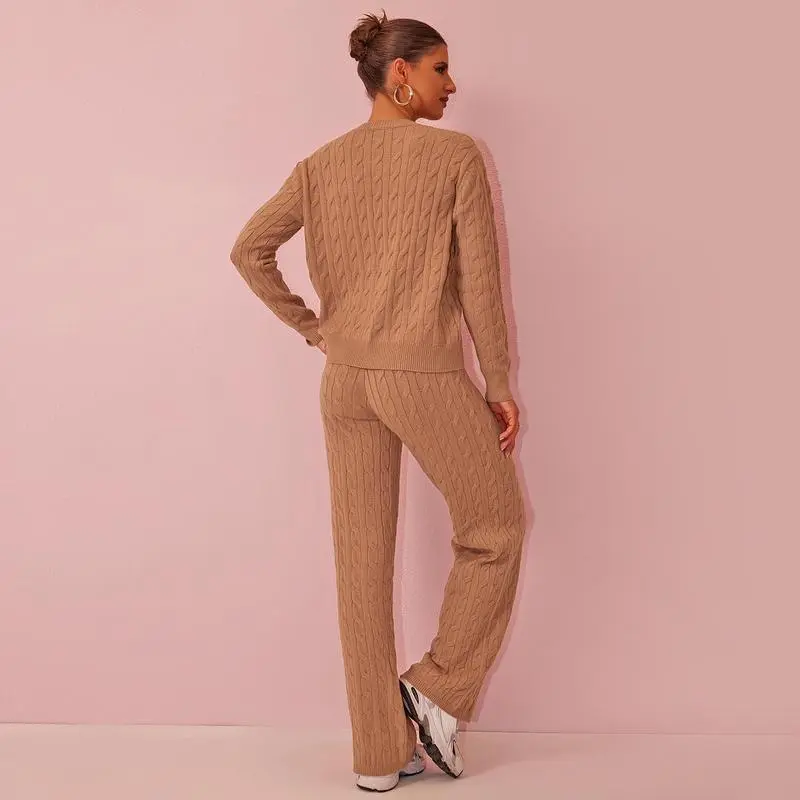 Cozy Women’s Cable-Knit Lounge Set
