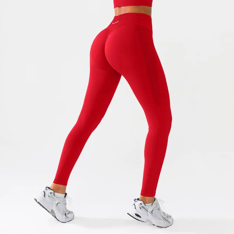 Seamless High-Waisted Yoga Pants & Seamless Cross-Back Sports Bra