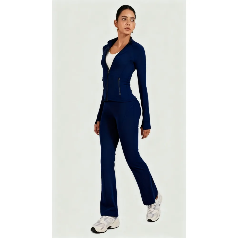2PCS Slim-It BBL Jacket and Flare Leggings Daily Set
