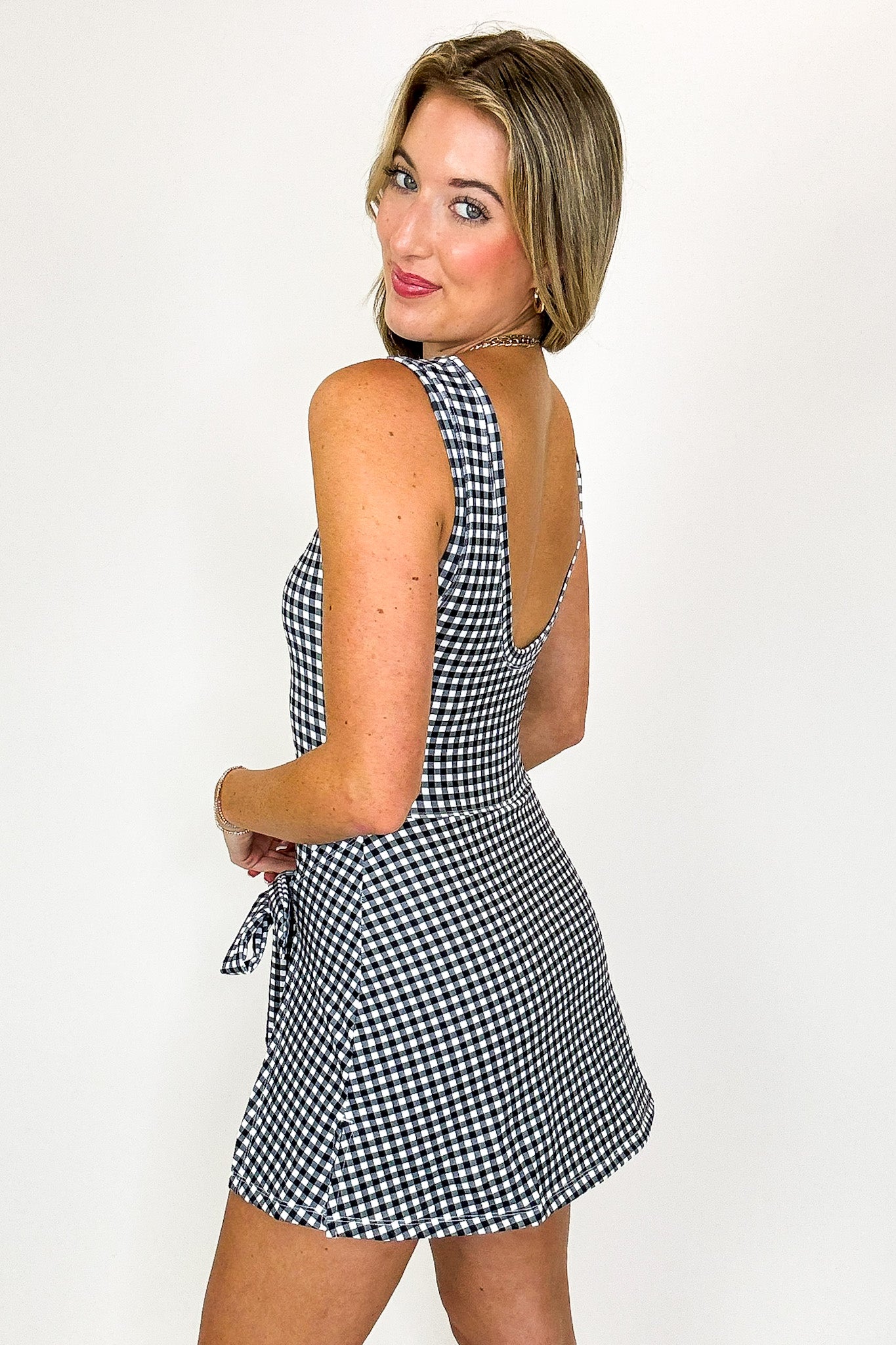 Sleeveless Wrap Tie Front Dress