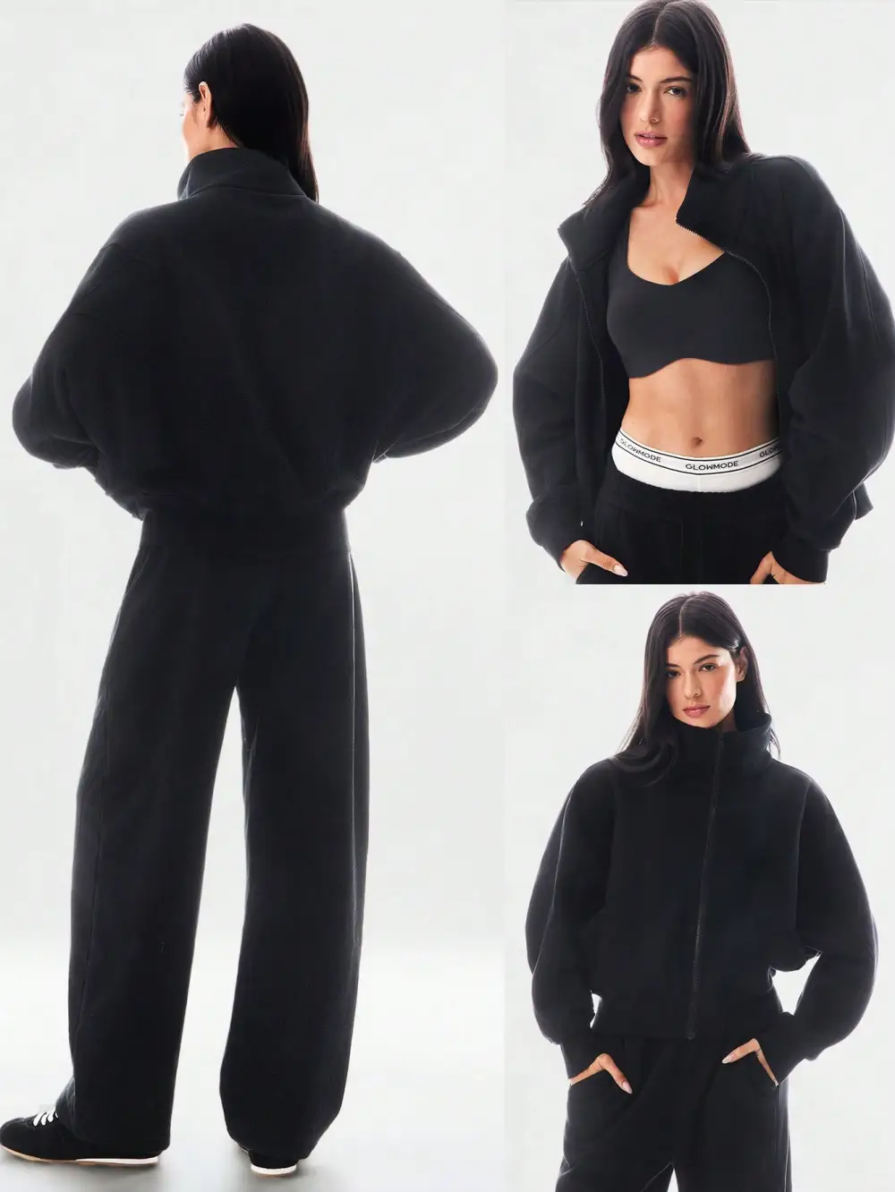 Everyday Fleece WarmthSoft Warm Lightweight Front Back Seam Detailing Pockets Batwing Sleeve High Neckline Full-Zip Jacket