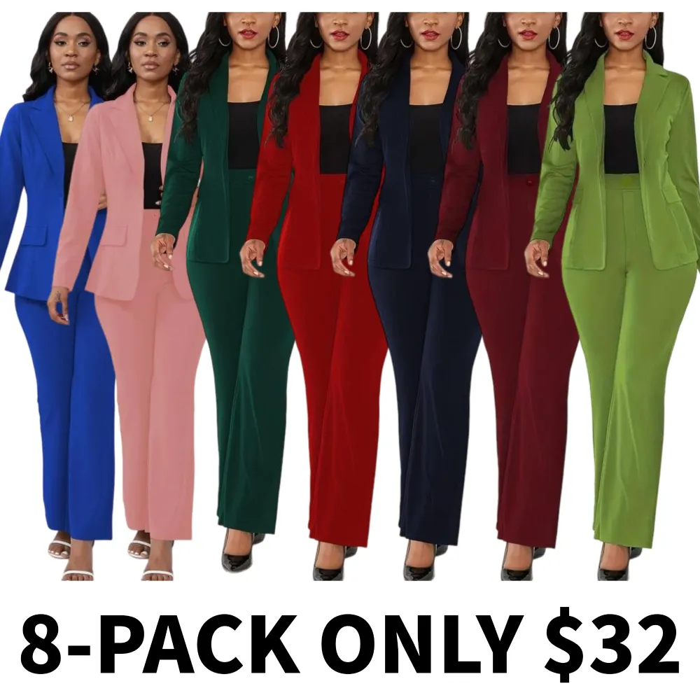 Women's solid color two-piece set