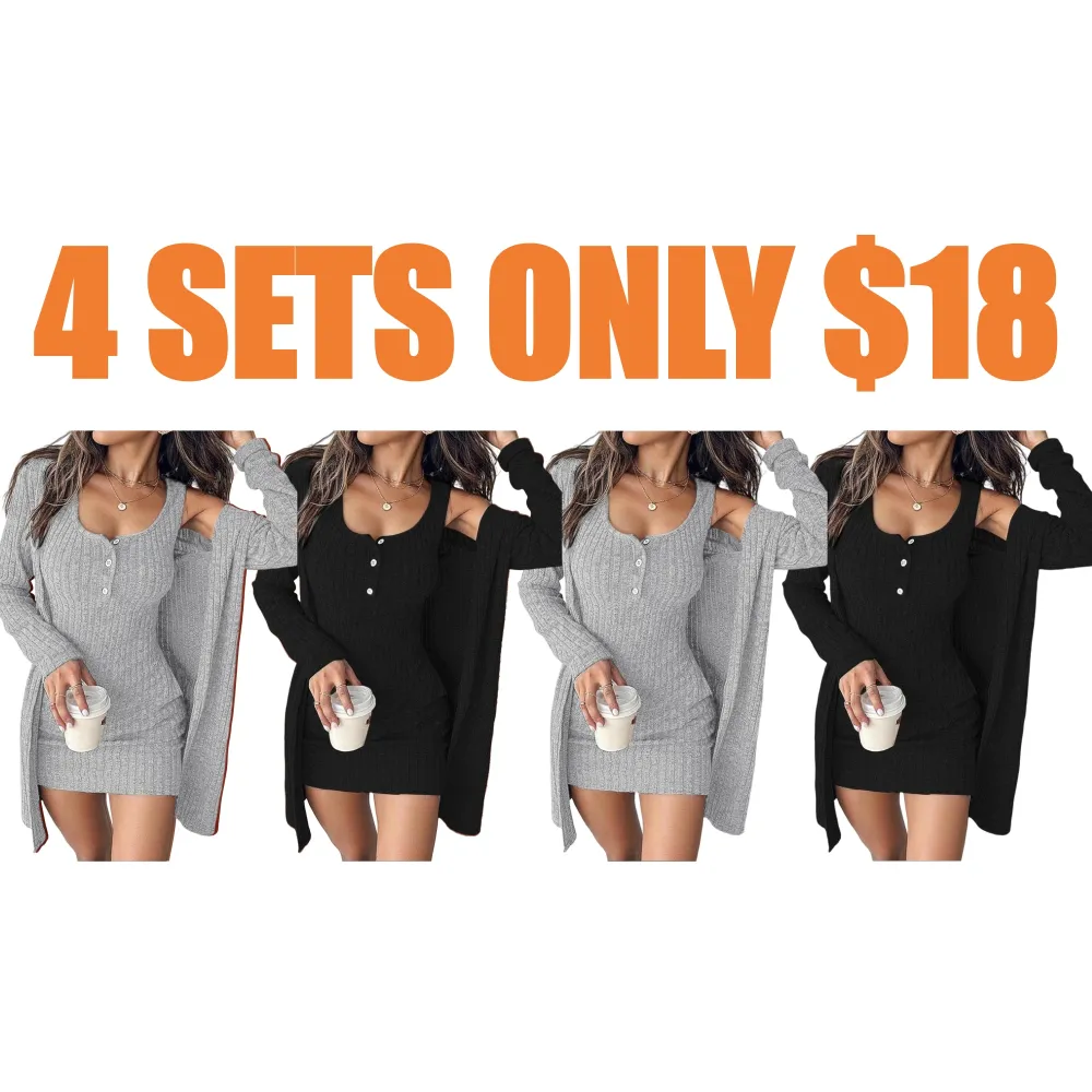 Women's Striped Dress Set