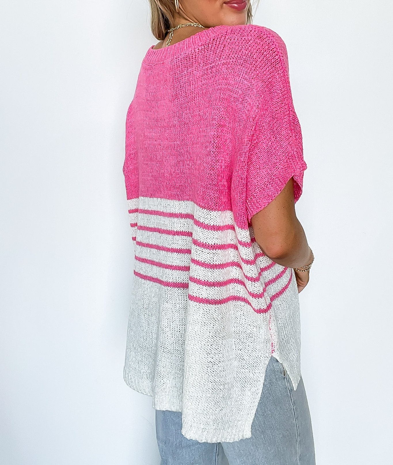 Stripe Story Color Block Sweater Top - FINAL SALE