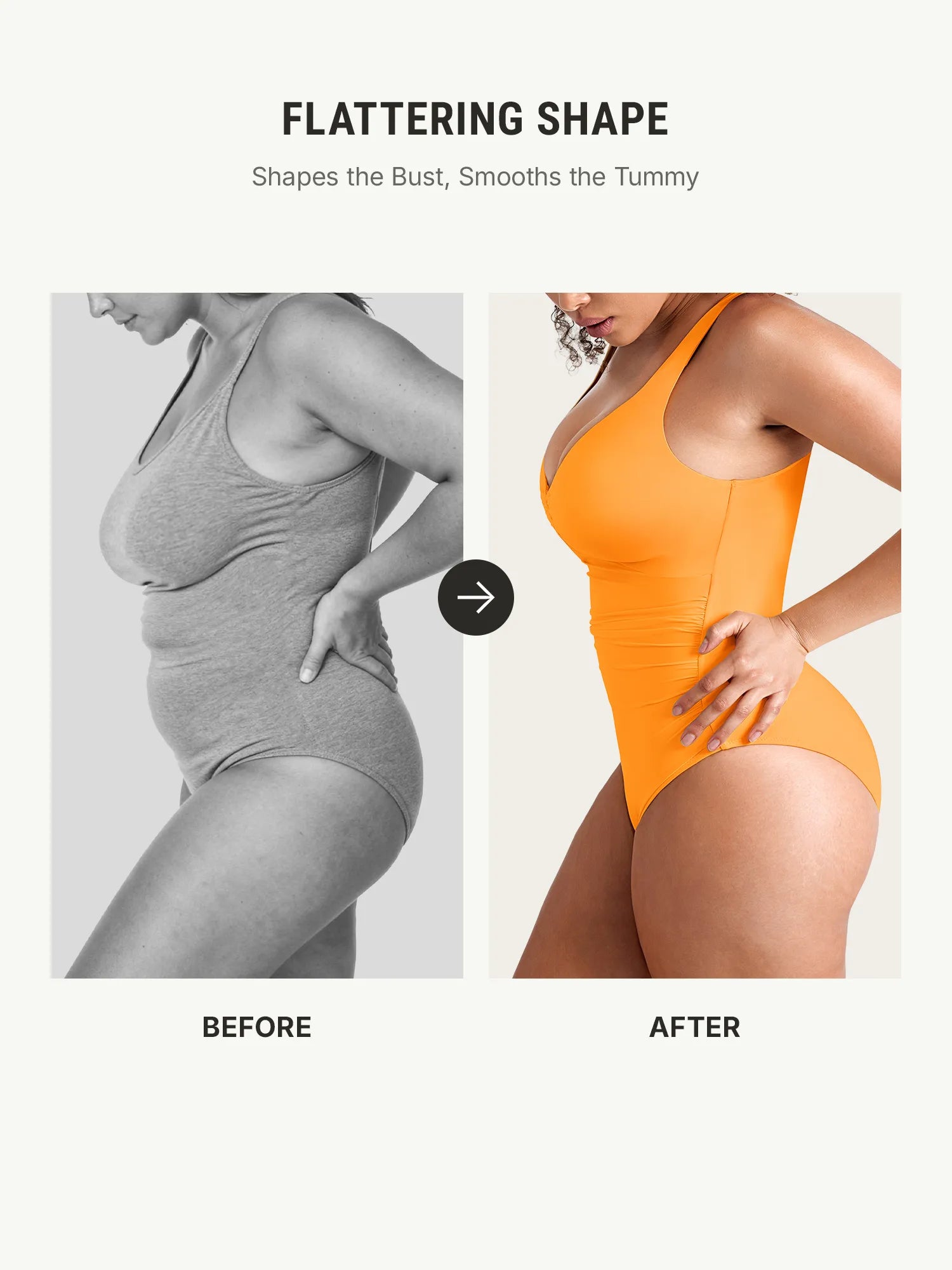 Feelingirl Deep V Metal Ring Ruched Sculpting Swimsuit