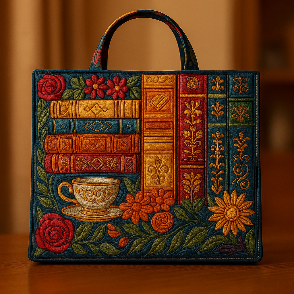 Whispers of the Reading Garden Quilted Tote✨📚🌸