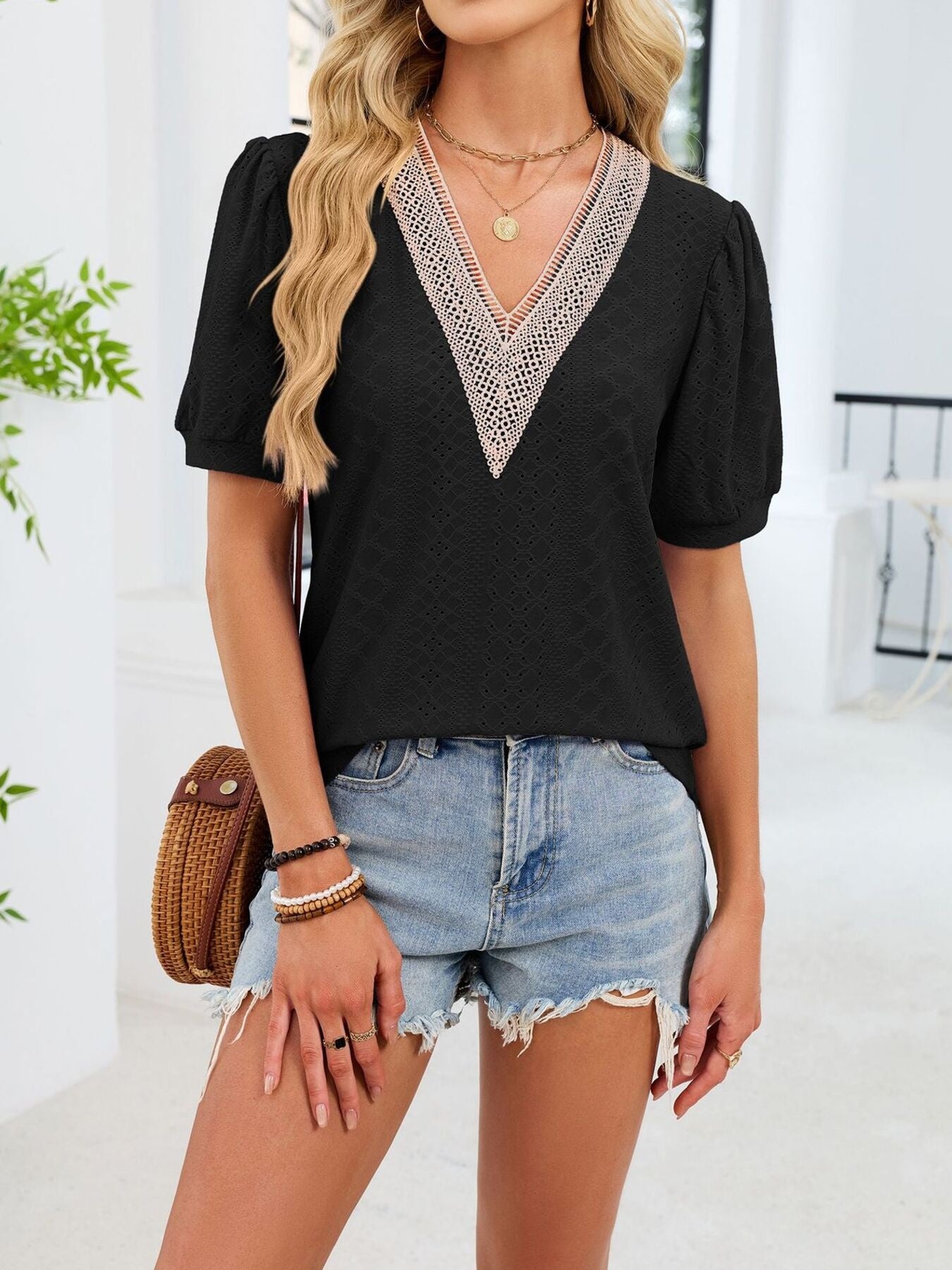 V-Neck Short Sleeve T-Shirt