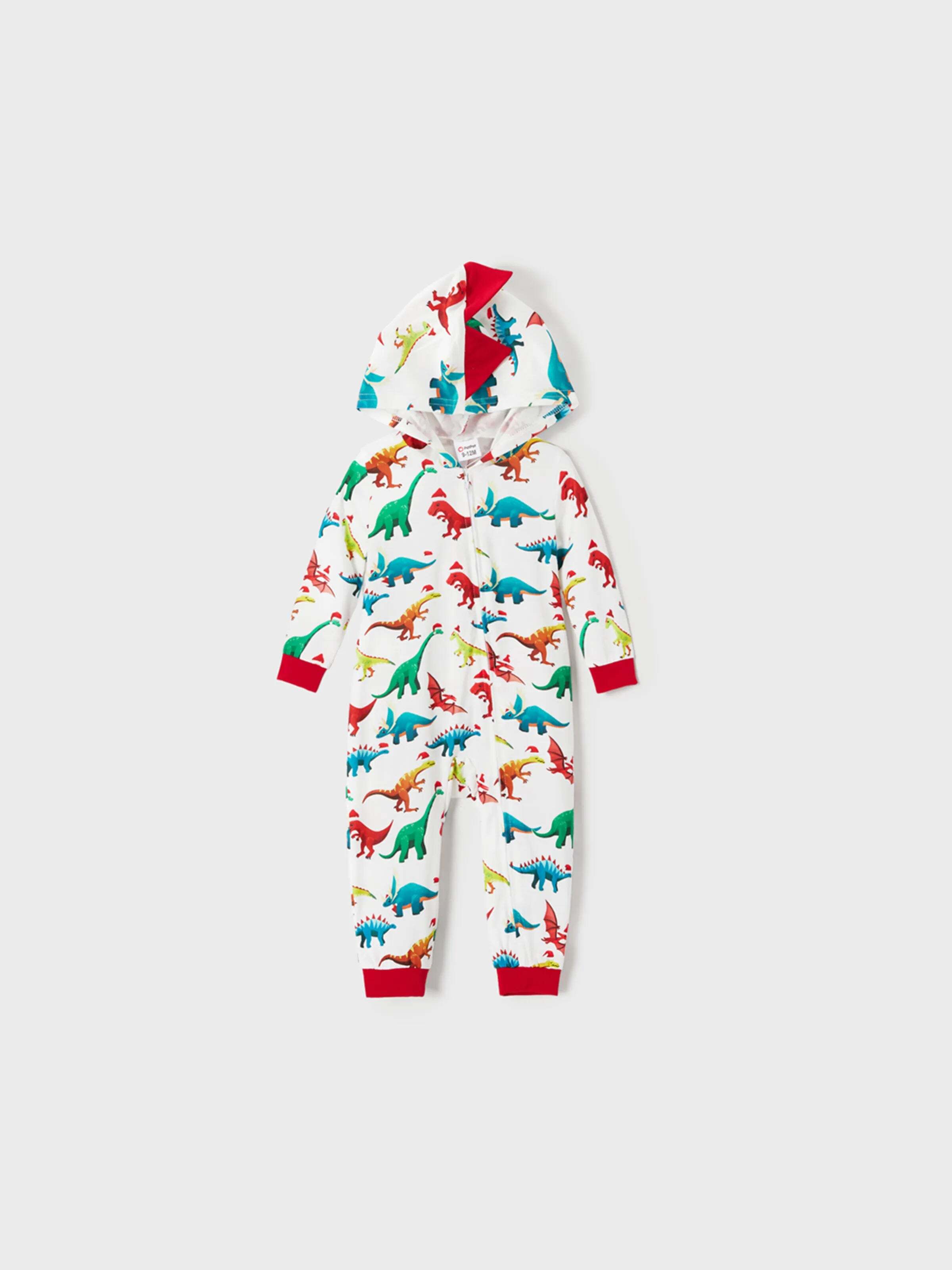Christmas Family Matching Pajamas with 3D Design Onesie PJS with Christmas Socks Multi-color