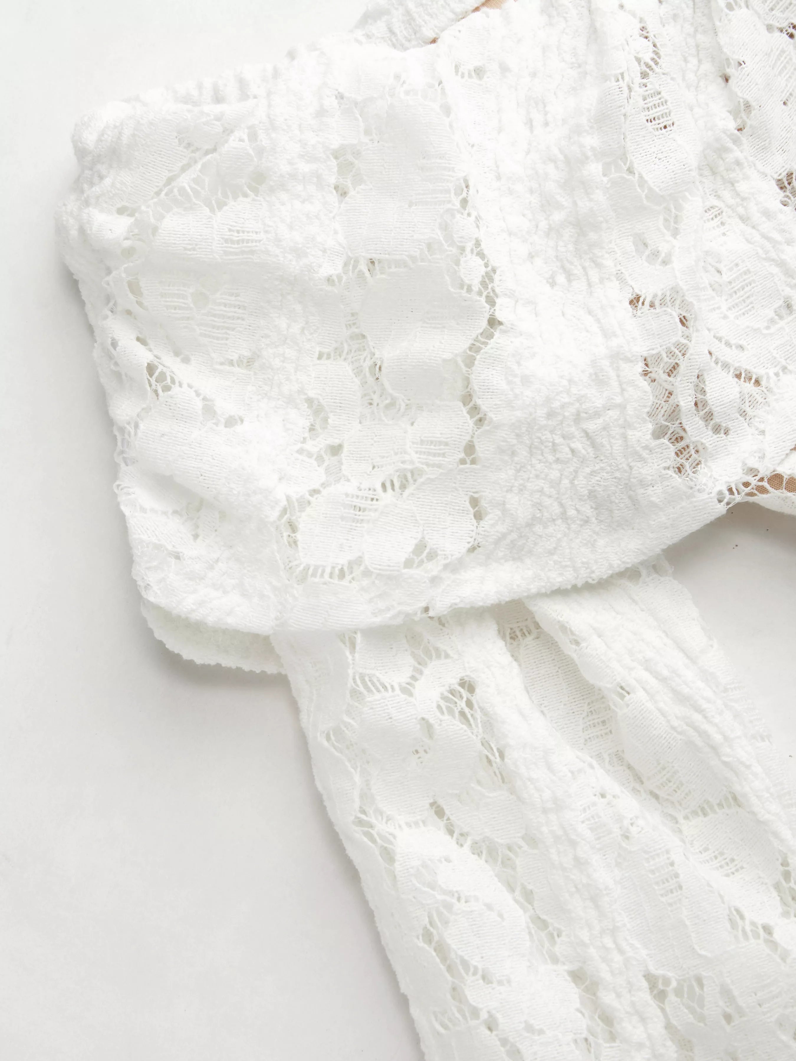 Off-Shoulder Lace Top with Bell Sleeves