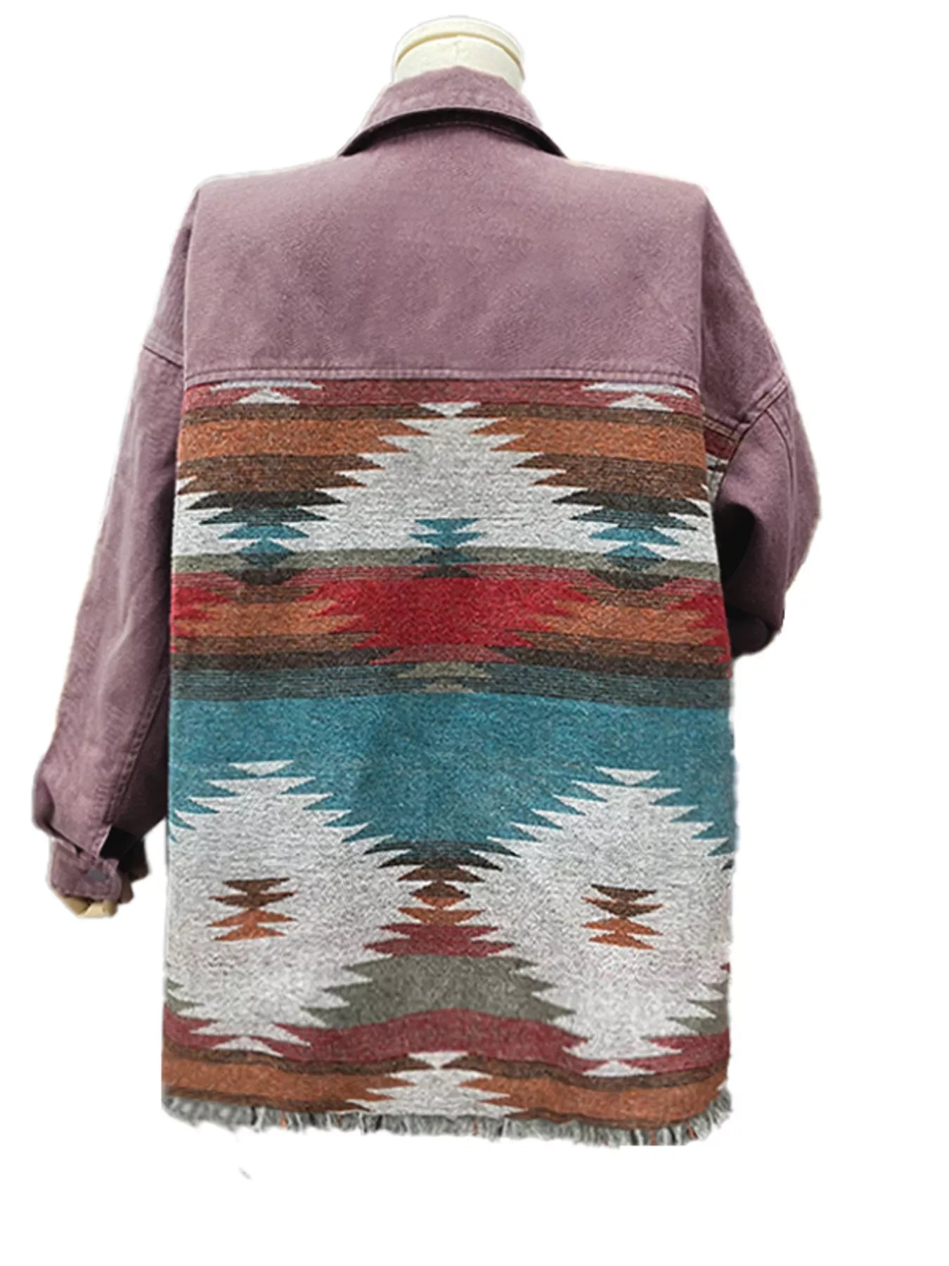 Print Button Up Jacket