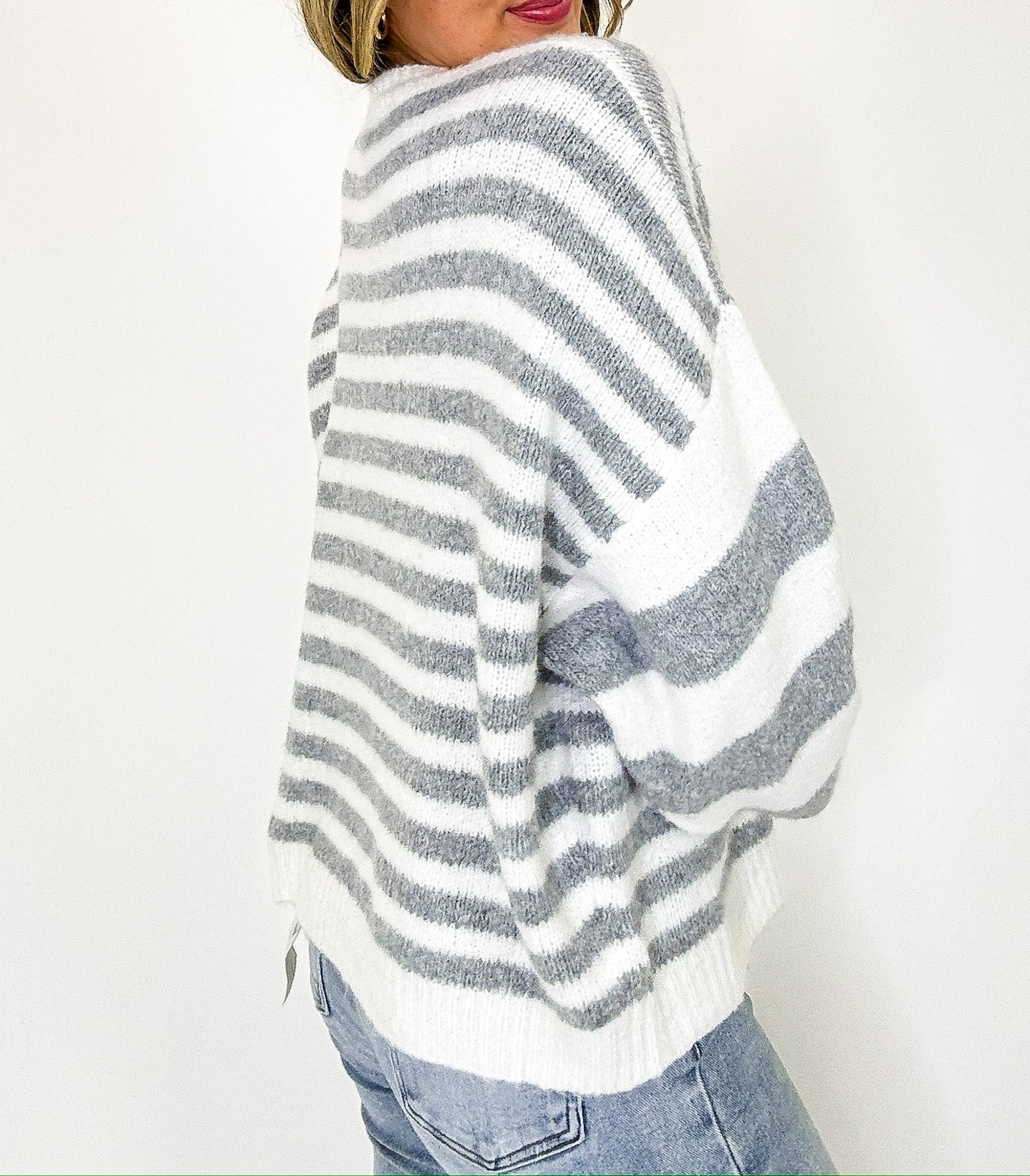 Striped Ease Mixed Stripe Comfy Sweater