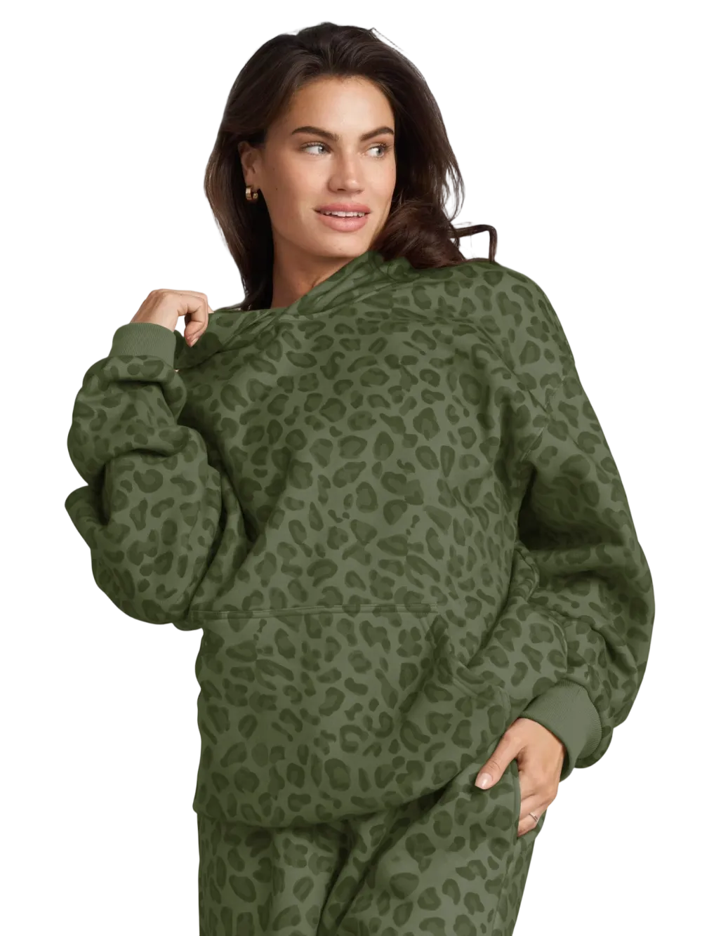 Leopard print unisex hoodie