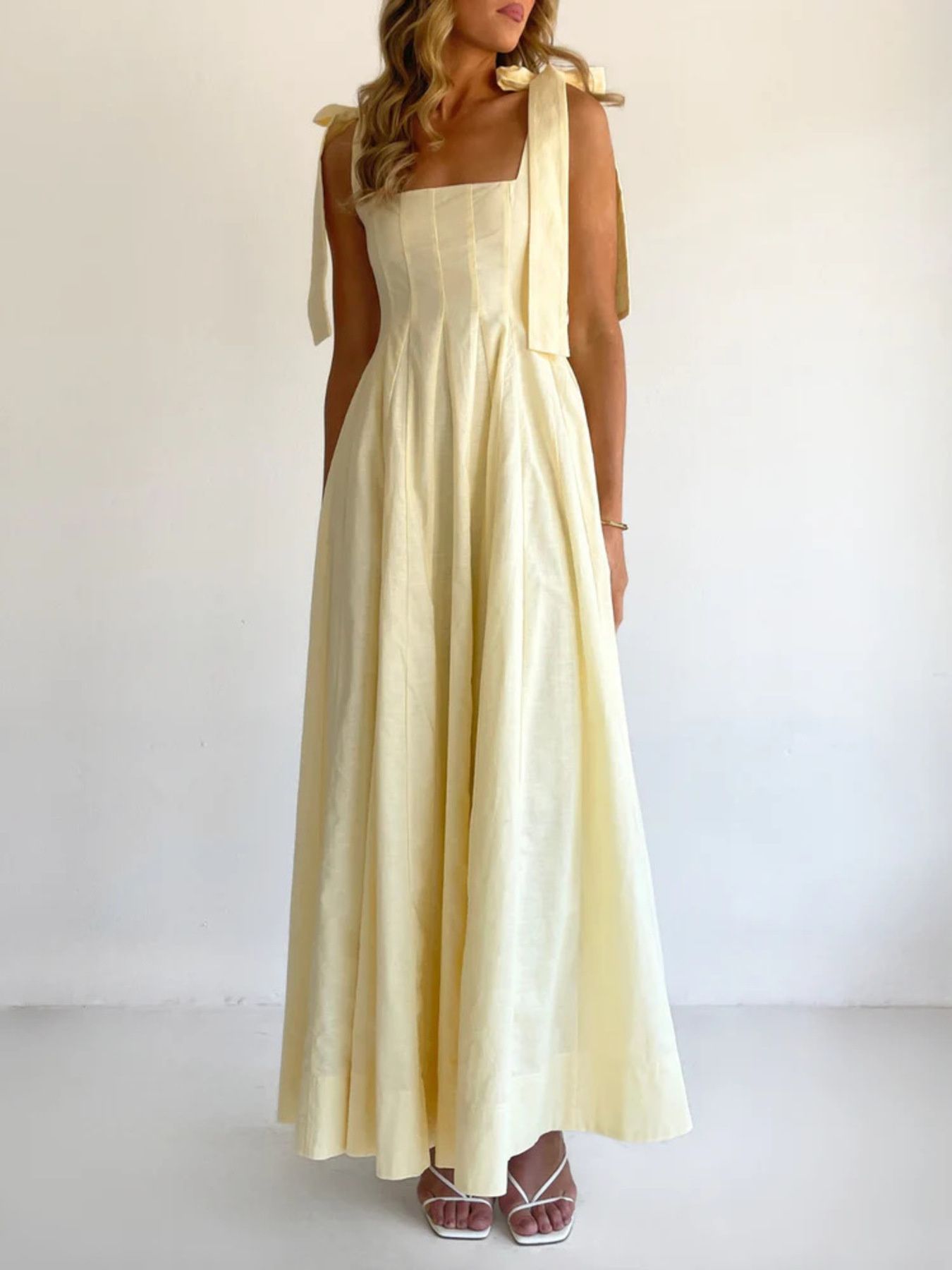 Gradient Tie Shoulder Maxi Dress