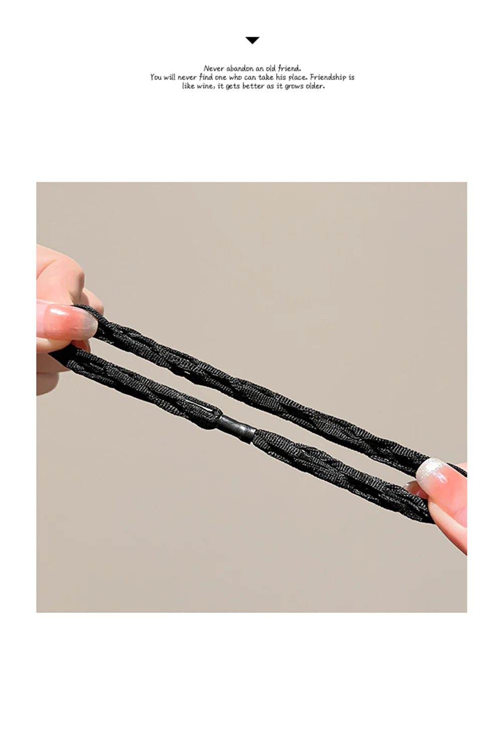 Camel 5pcs Solid Crochet Stretch Hair Tie