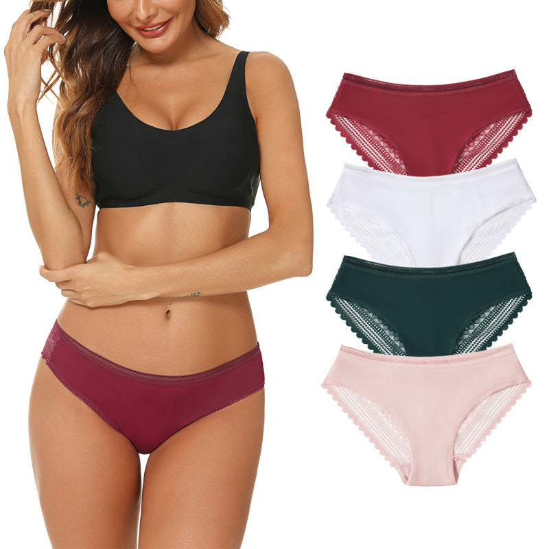 Lace Panties Hipster Ladies Low Rise Full Briefs Lace Underwear