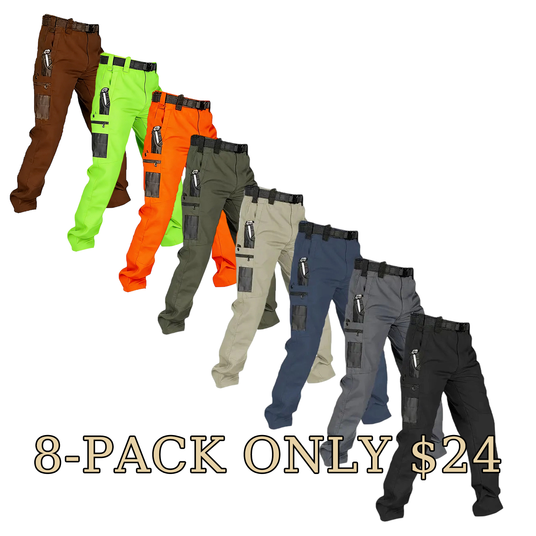 💪Men's Waterproof Tactical Pants – Multi-Pocket Utility Fit