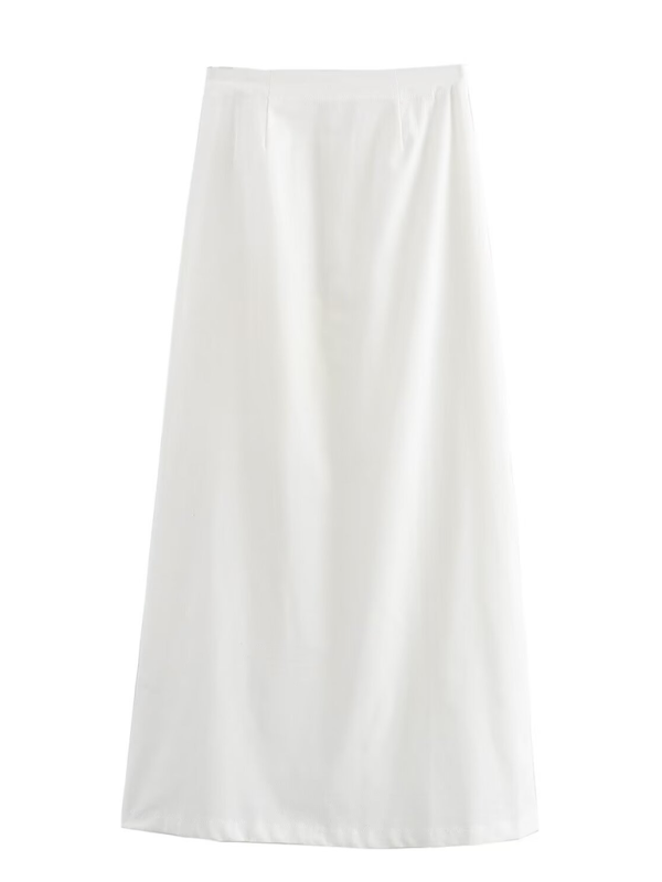 Simple Pleated Shirt Vest Skirt Suit