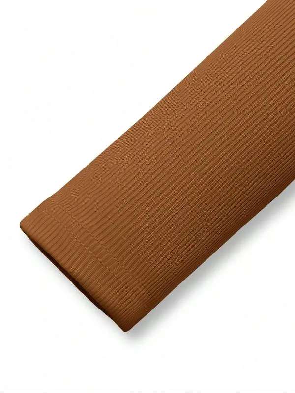 Knit Solid Color Long Sleeve V Neck Slim