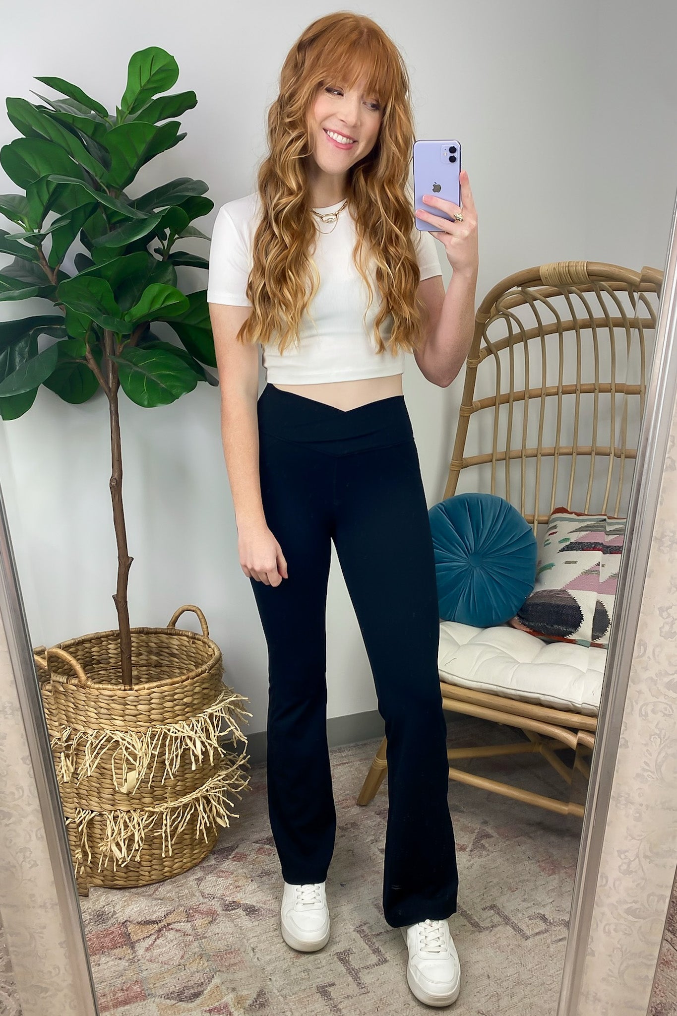 V Waist Flare Leggings