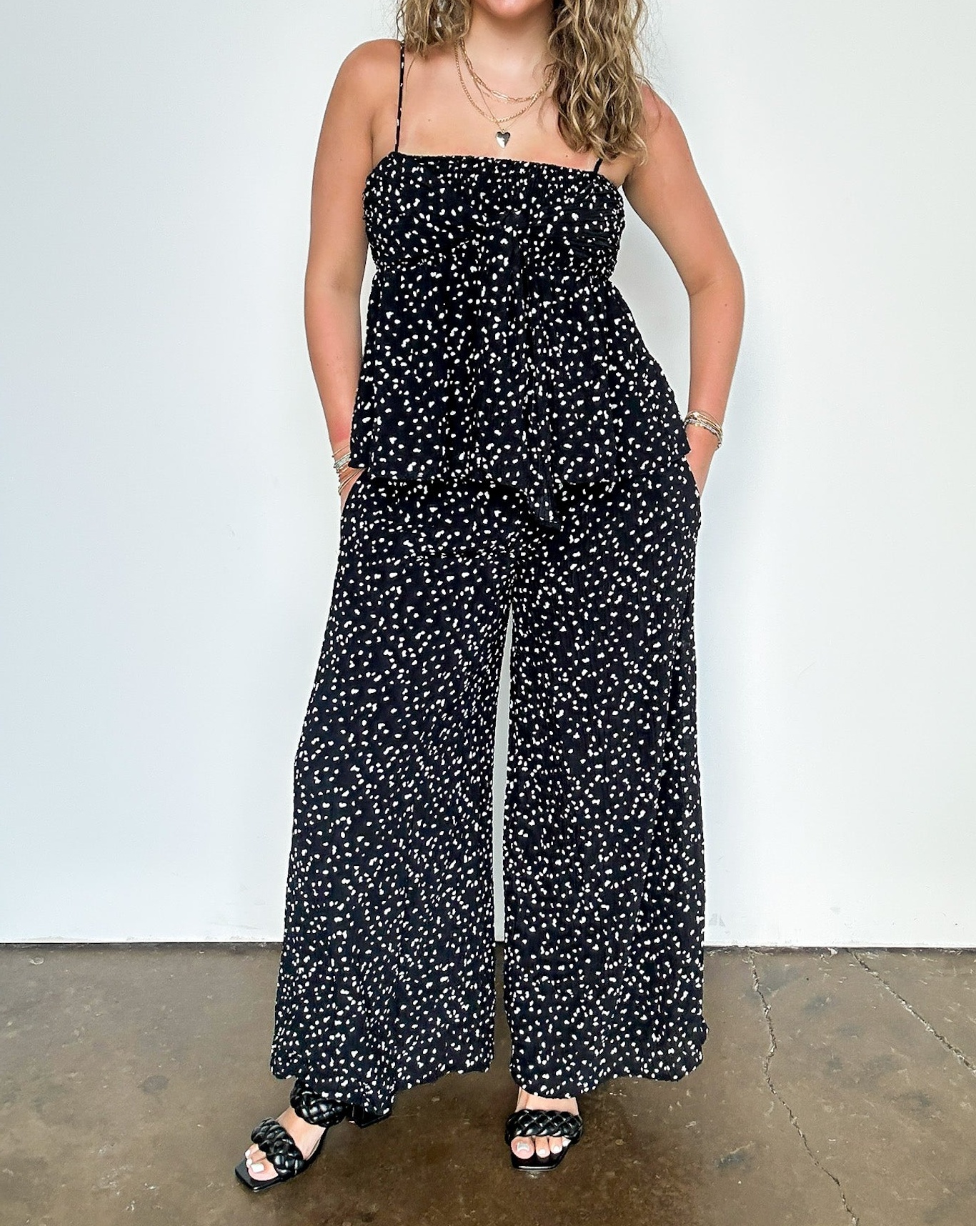 Flare High Waist Flowy Pants