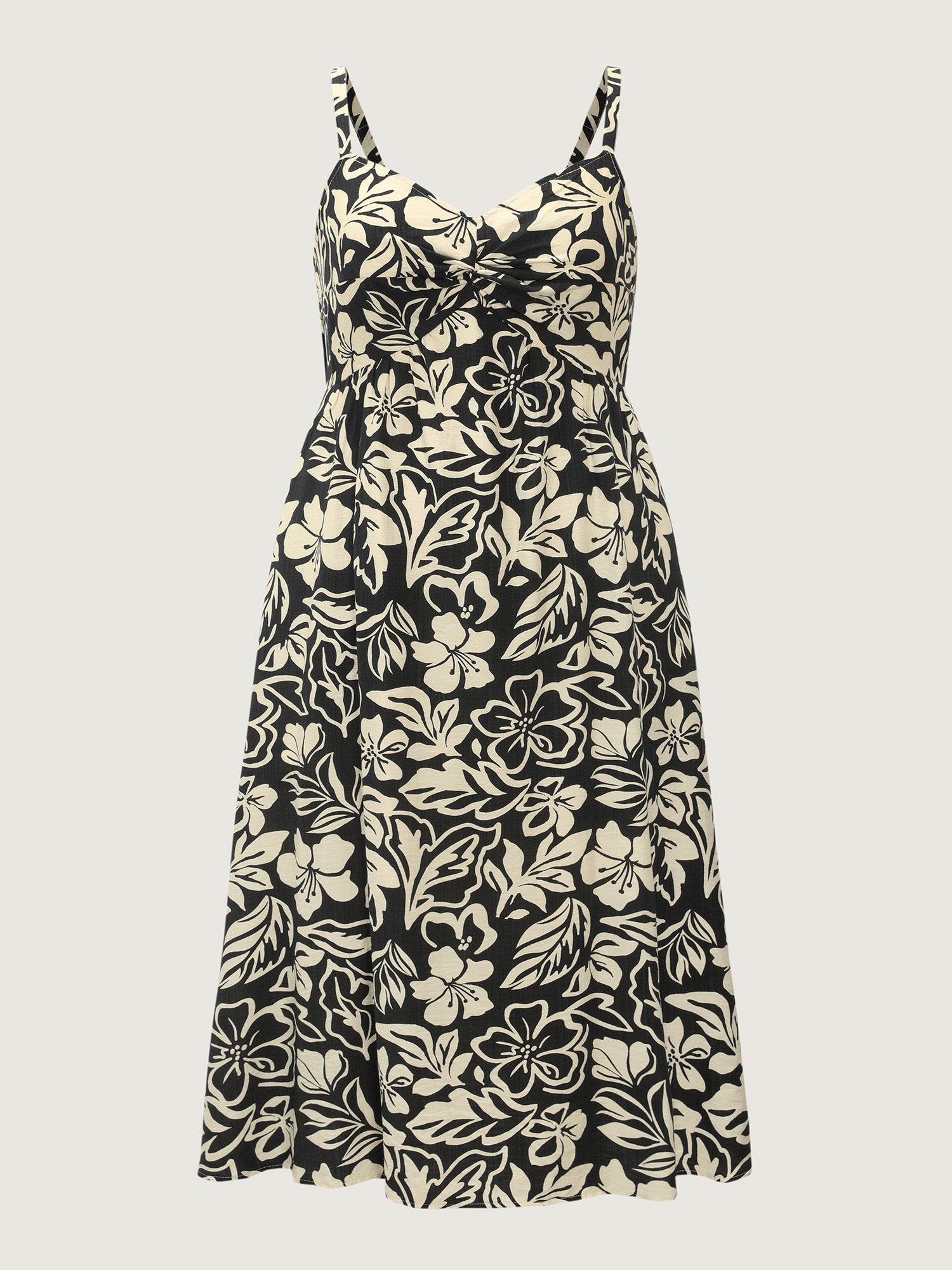 Supersoft Silhouette Flower Print Midi Dress