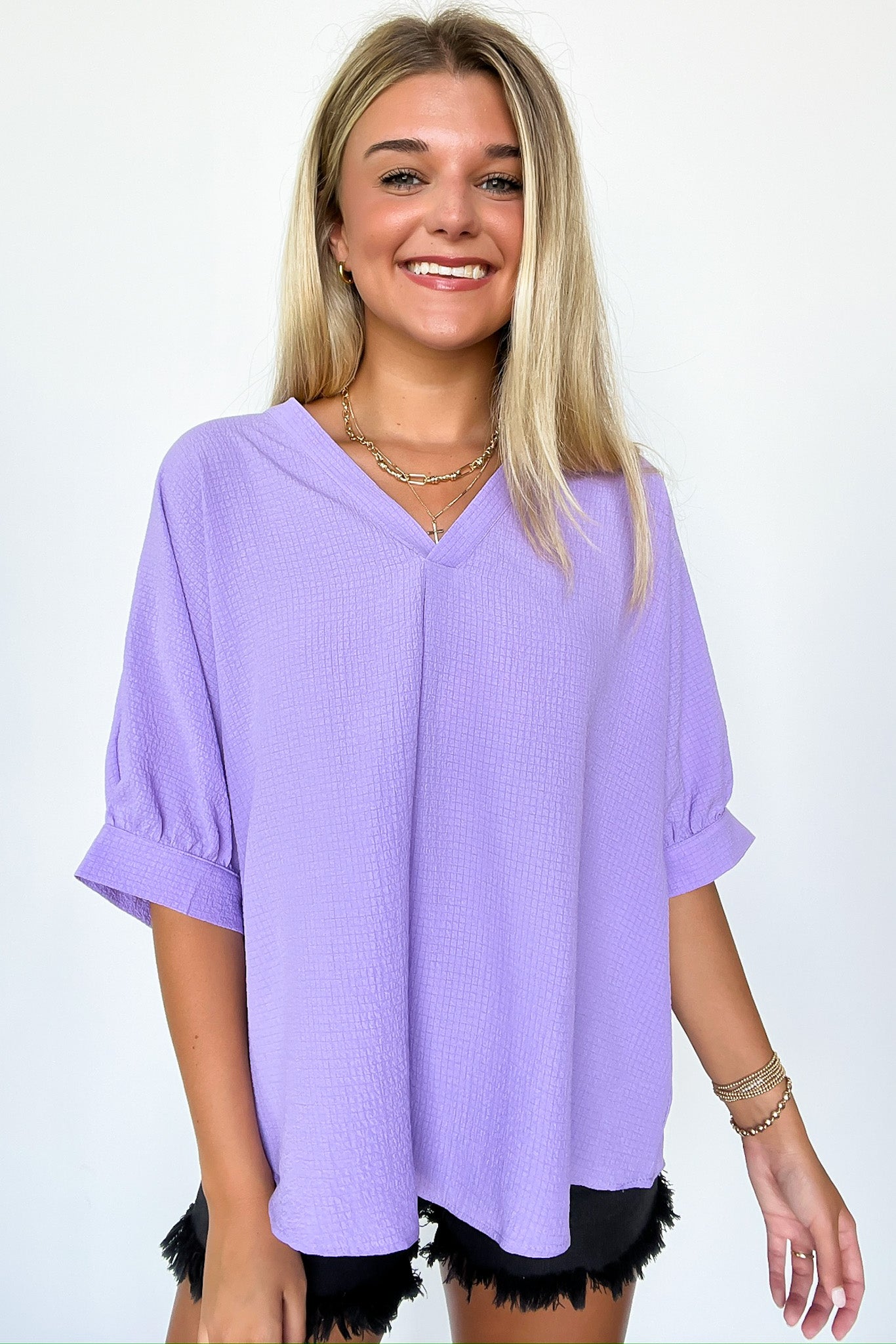 V-Neck Flowy Blouse Top
