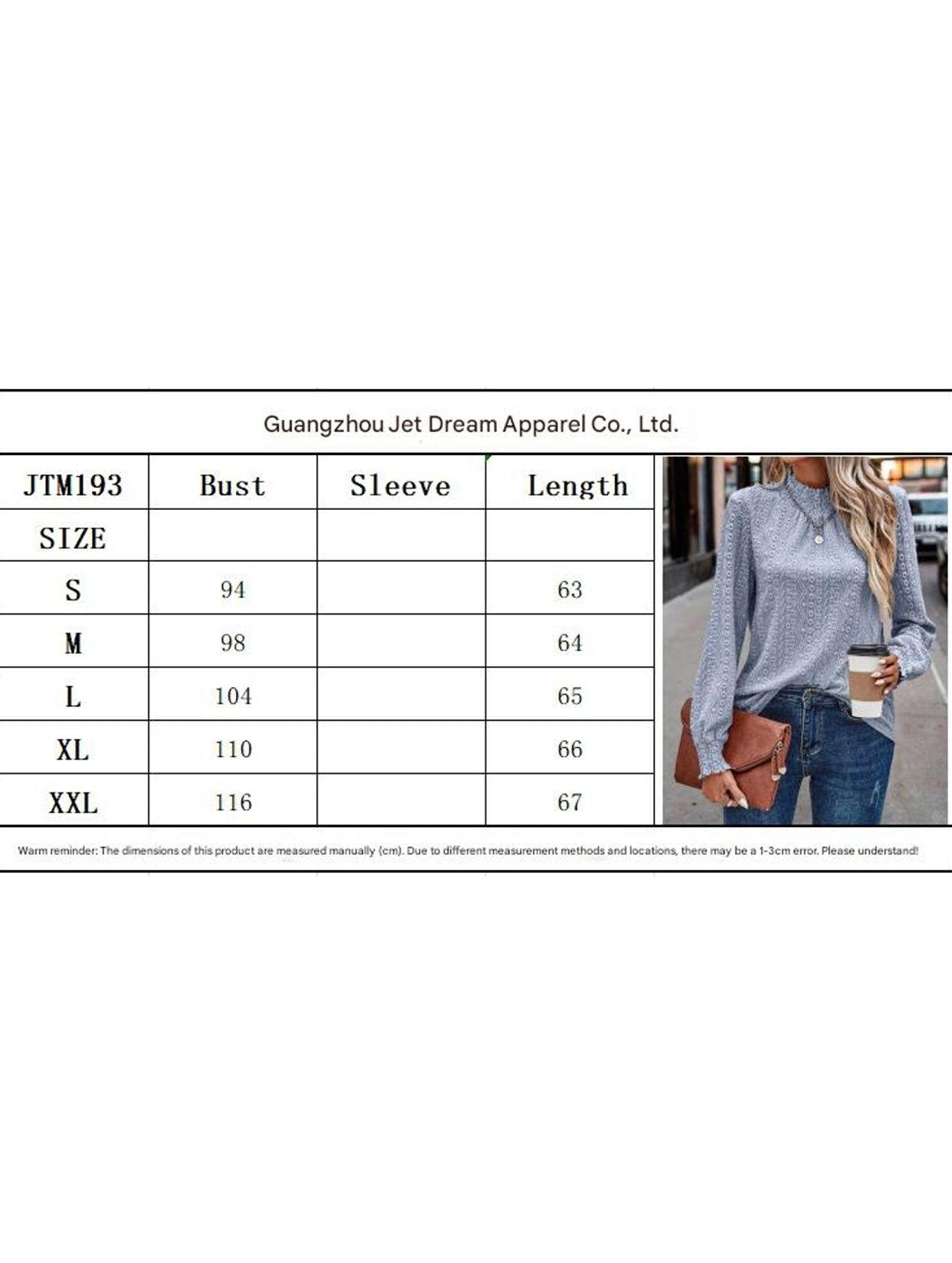 Jacquard Crew Neck Long Sleeve Tee_CWTTL01230