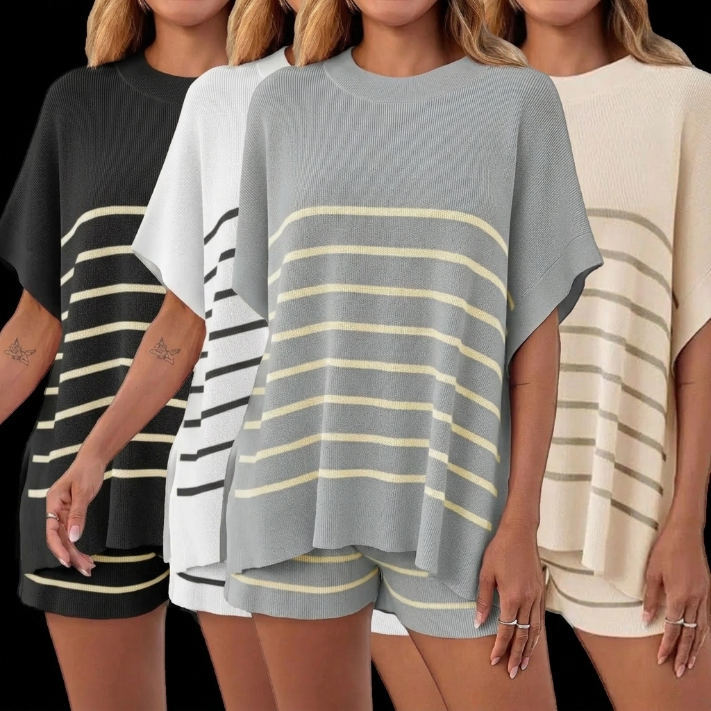 Women's Oversized Stripe Lounge Set