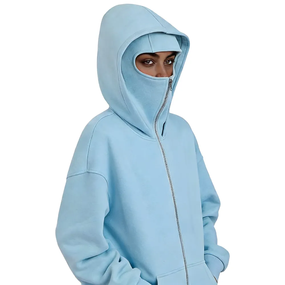 Women’s Balaclava Full-Face Mask Zip-Up Hoodie
