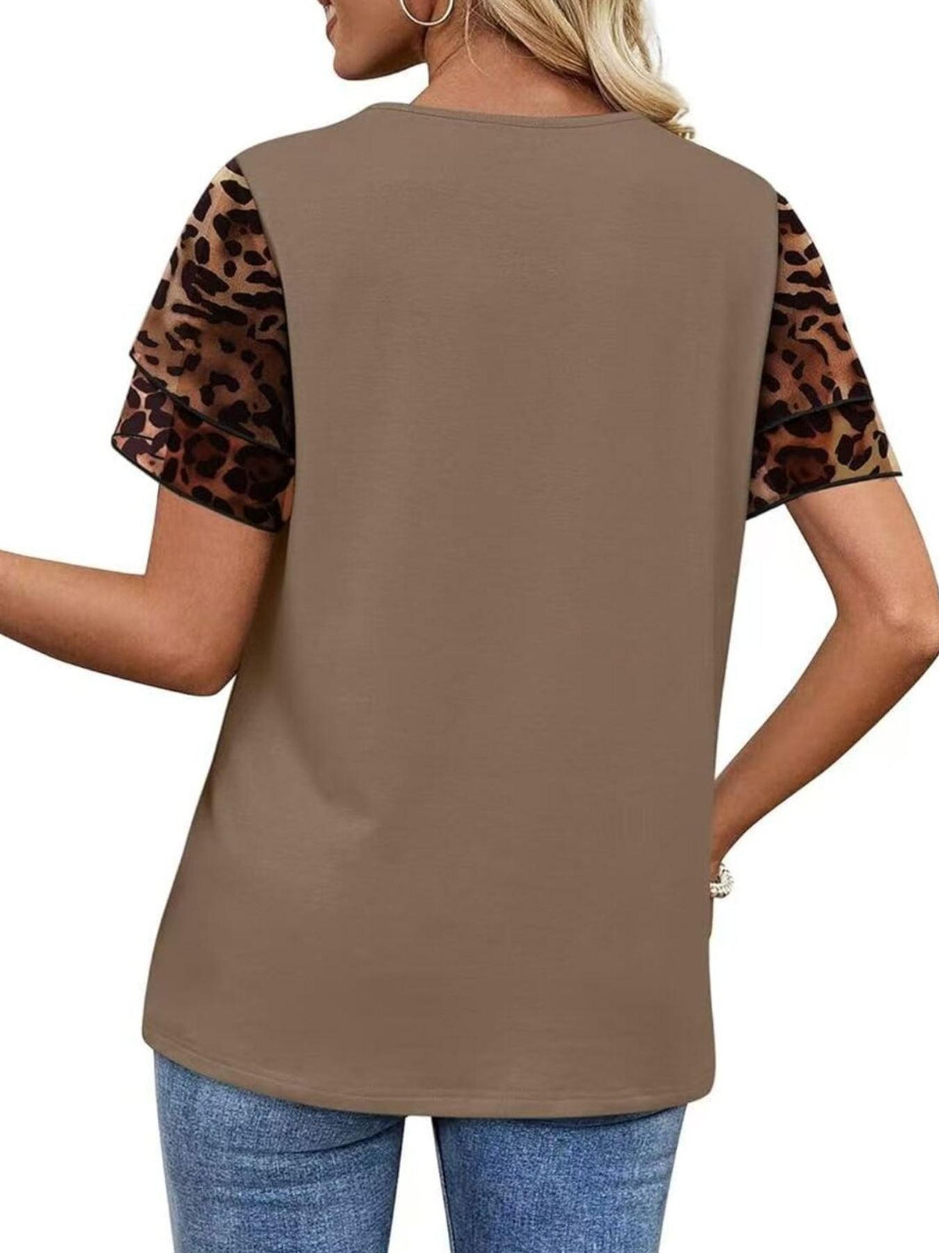 Layered Short Sleeve Round Neck T-Shirt