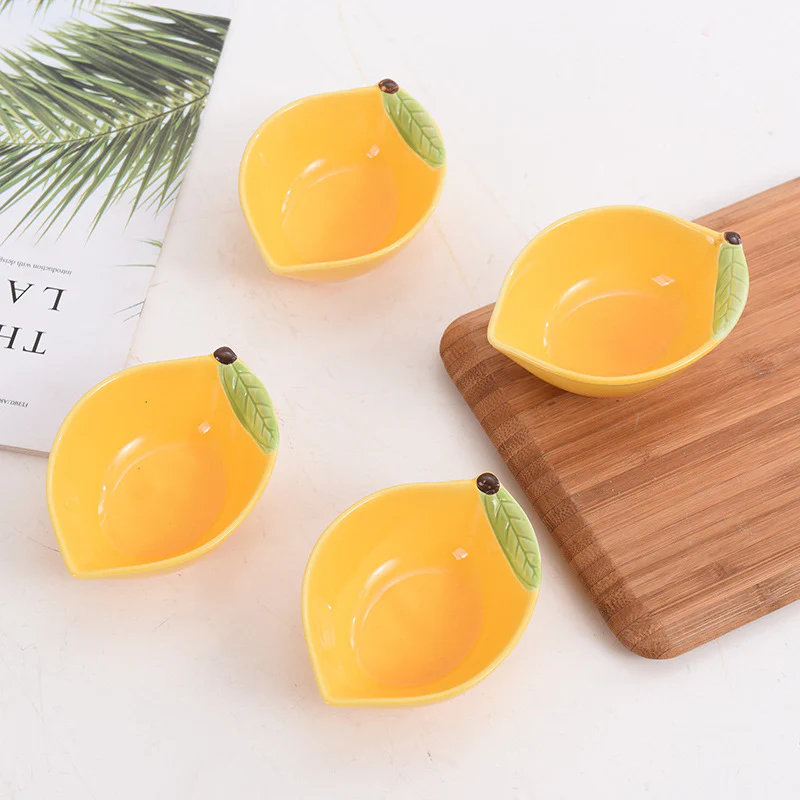 4PC Fruits Flowers Critters Seasoning Dishes