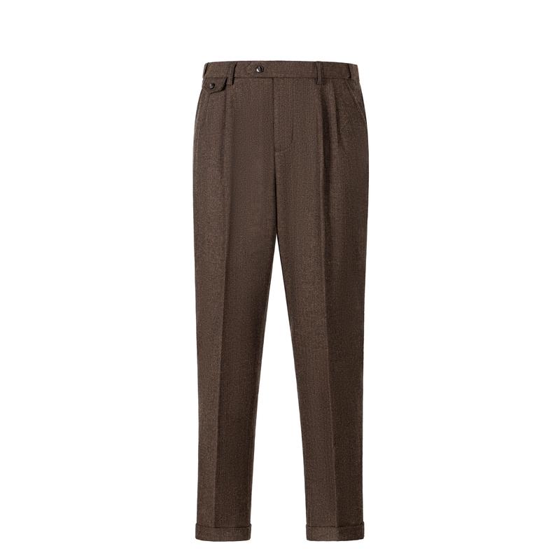 🧵 Men’s Retro Herringbone Tweed Dress Pants