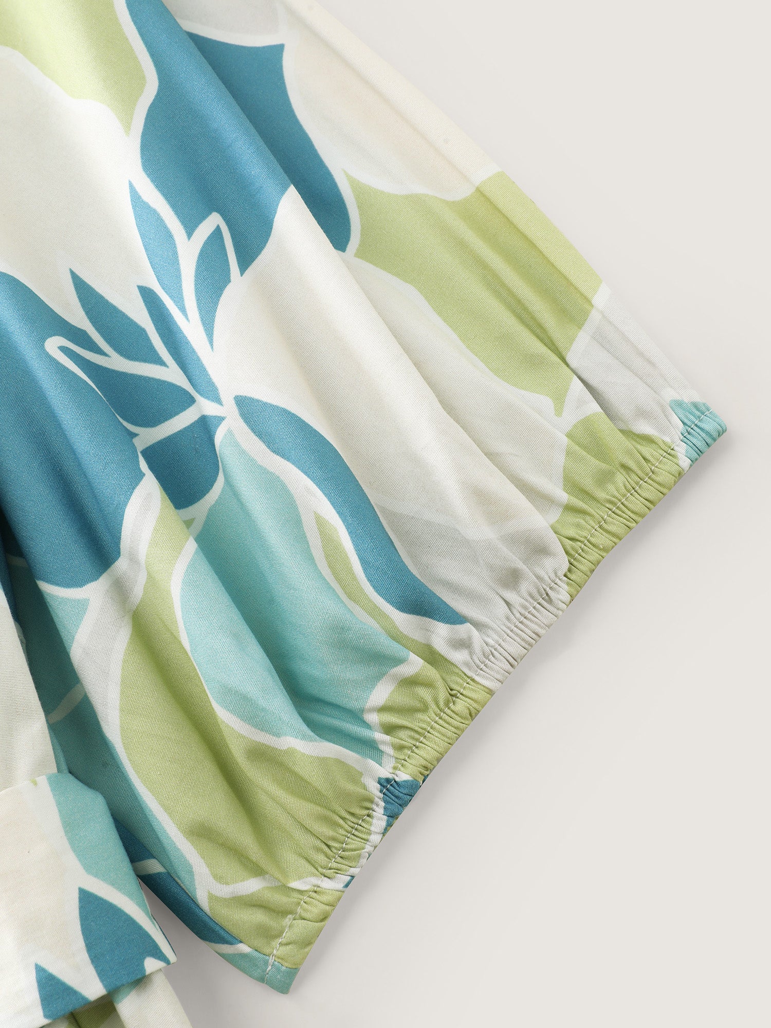 Pure Cotton Abstract Print Twisted Mini Dress