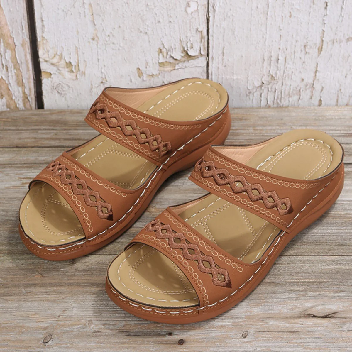 Open Toe Flats Sandals (multiple color options)