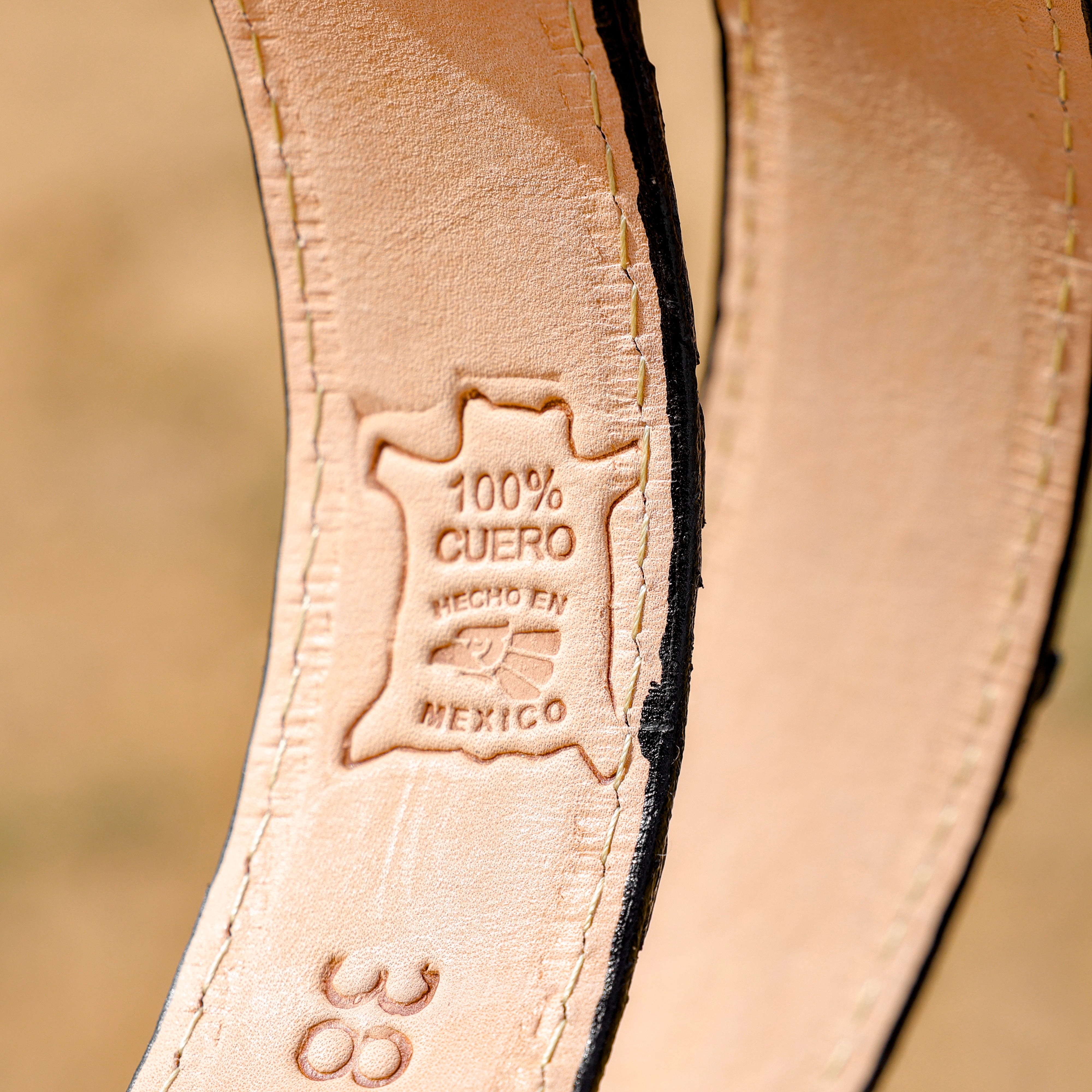 Brown Jumbo Pirarucu Leather Belt