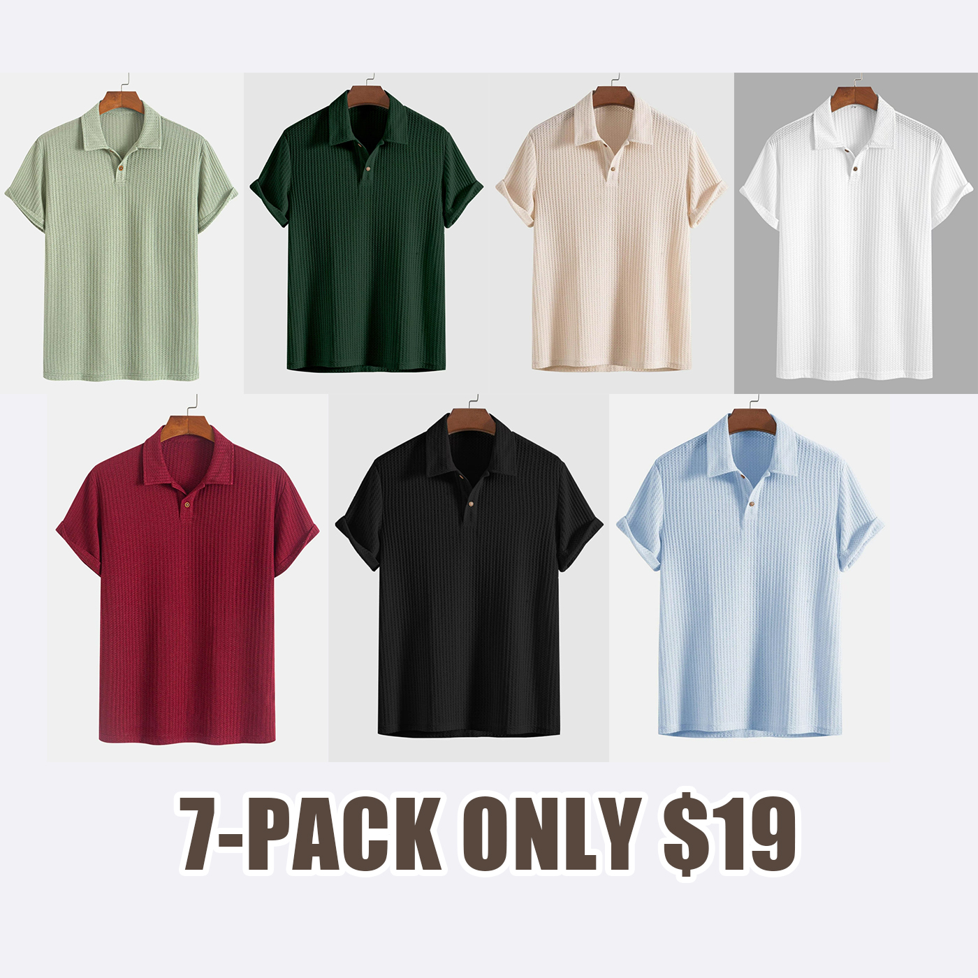 Men's Jacquard Knit Polo Shirt – Breathable, Stylish & Perfect for Summer