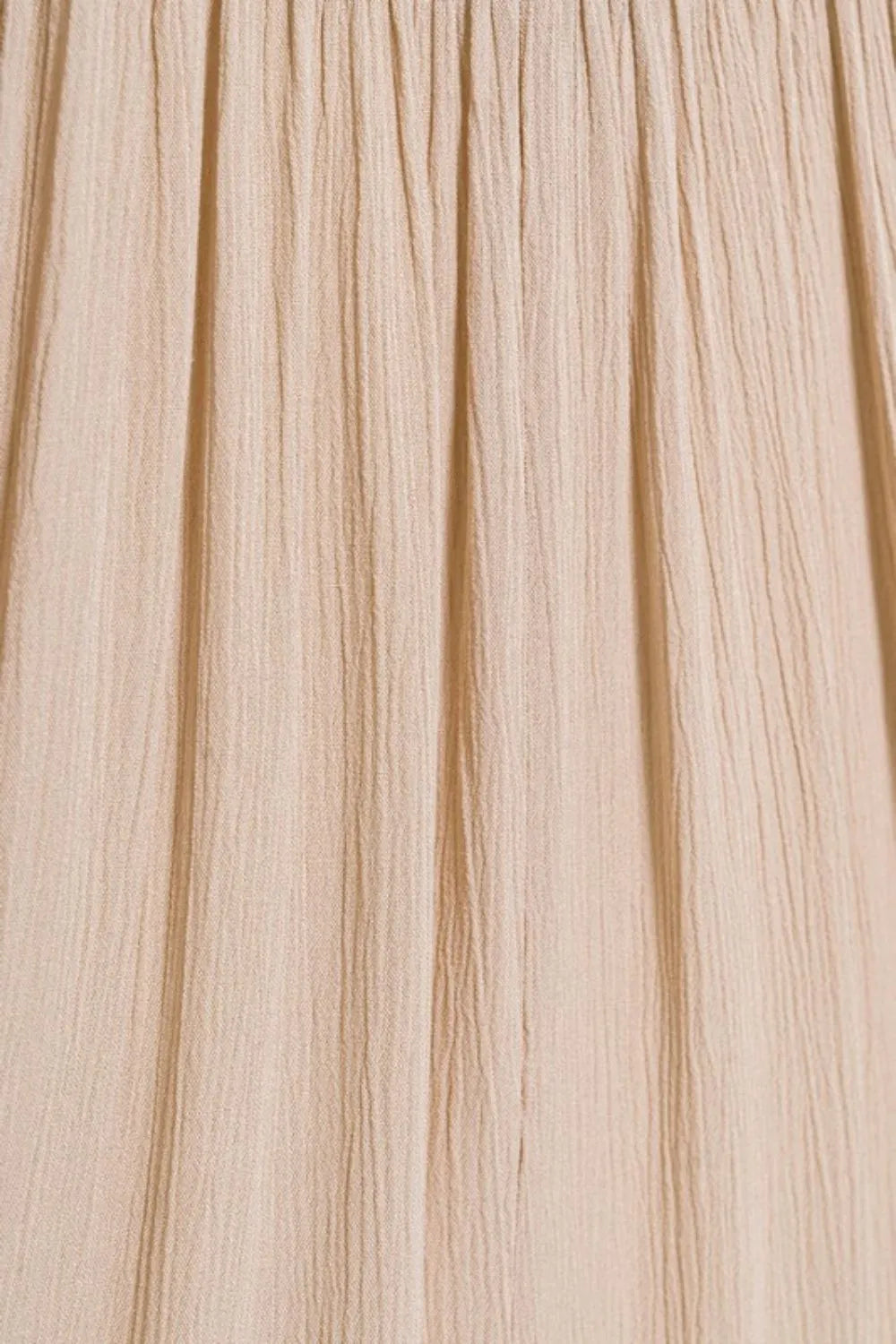 Zenana Woven Crinkle Smocked Waist Maxi Skirt W Pockets