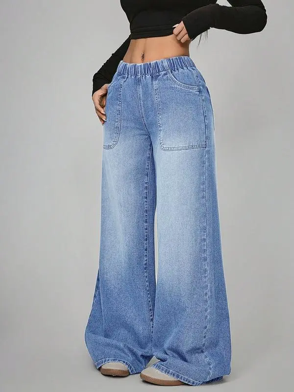 Women's High Waist Loose-Fit Denim Jeans