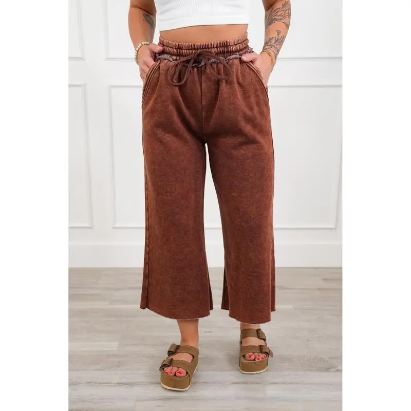 Limited-Time Fleece Palazzo Pants - Stylish Acid Wash(Just $3 Each!)