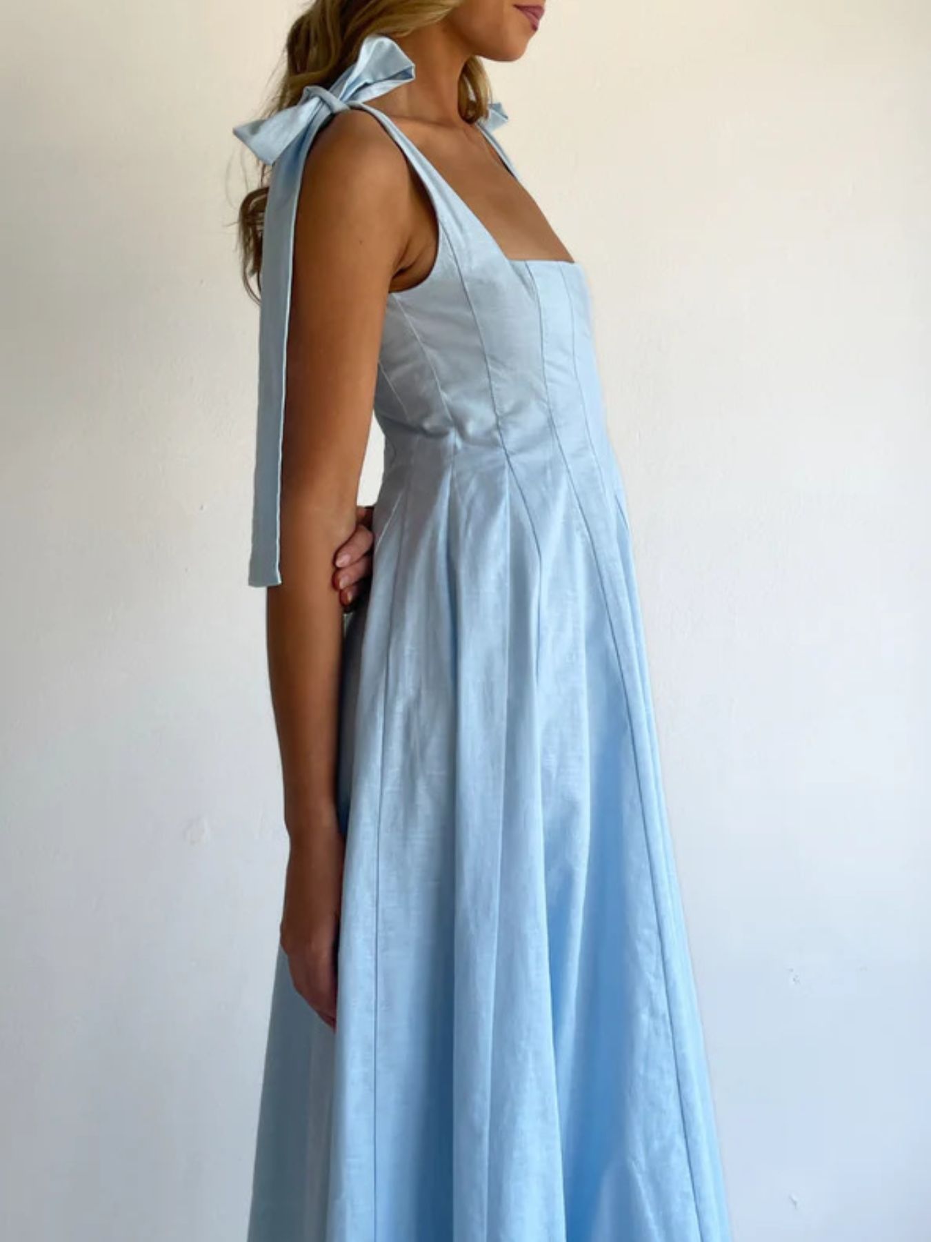 Gradient Tie Shoulder Maxi Dress