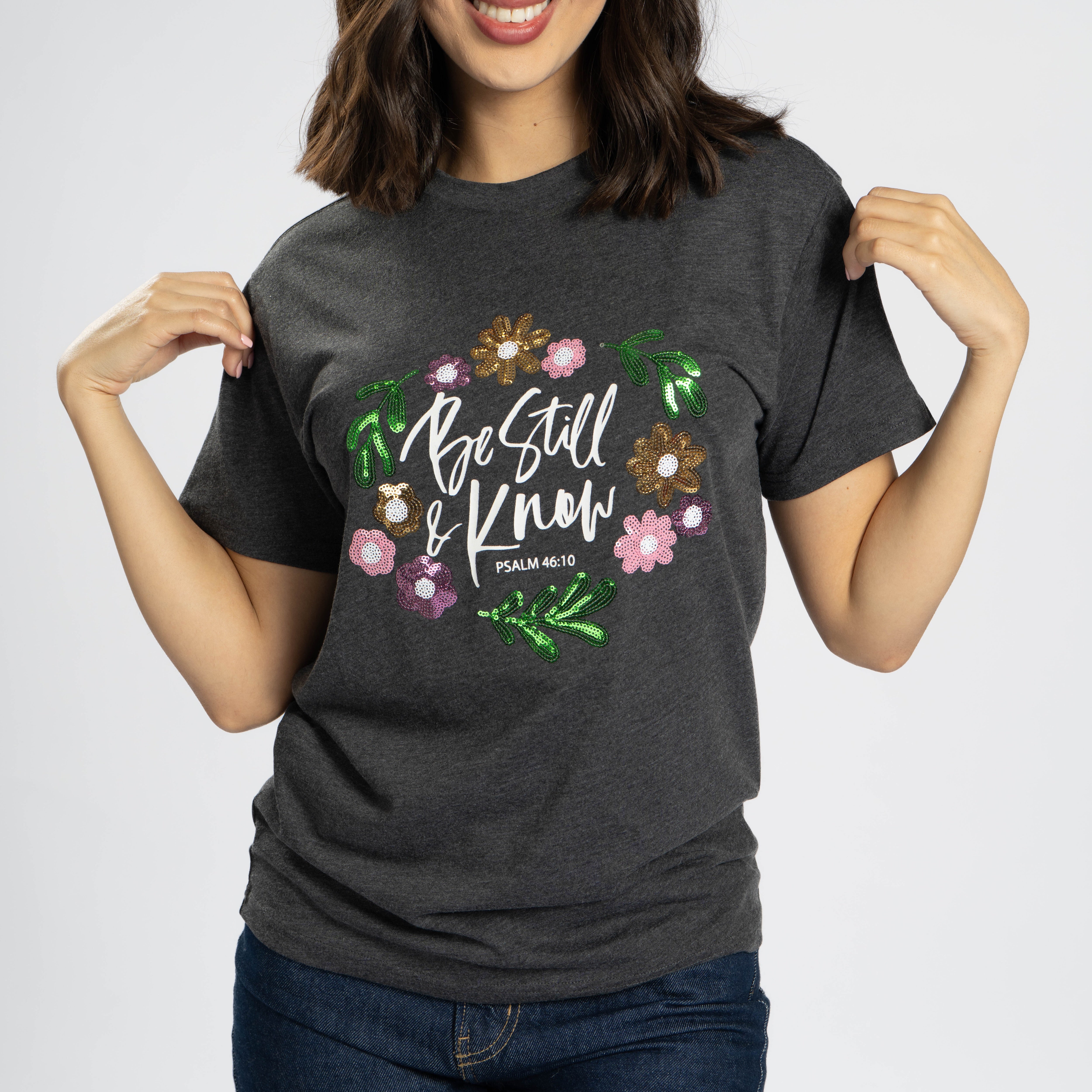 Embellished Be Still Sequin Tee