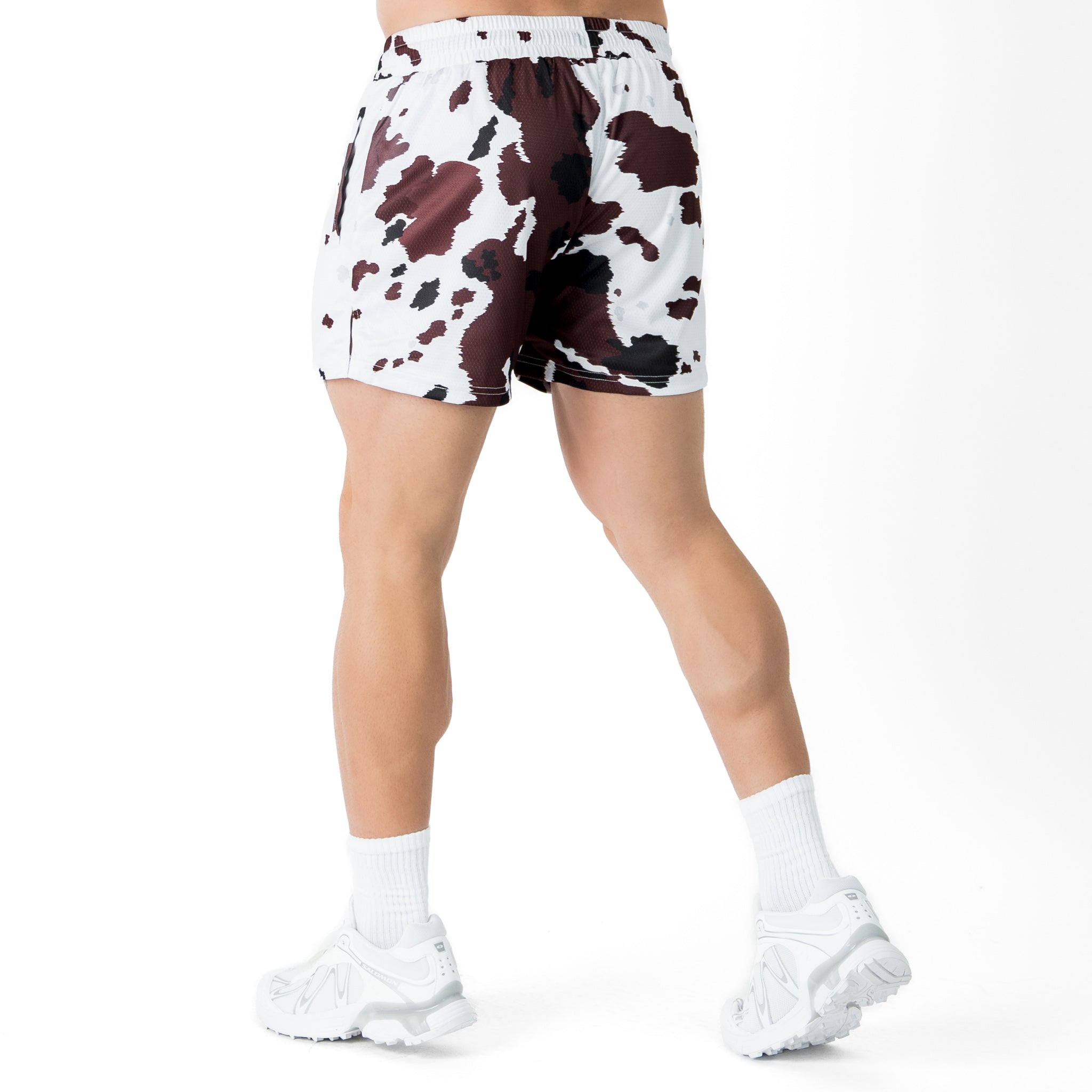MOO THAI SHORTS (MID THIGH CUT) - BROWN COW