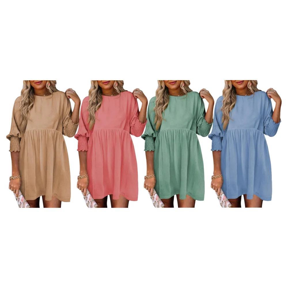 Women's Summer Casual Loose Fit Tunic Dress