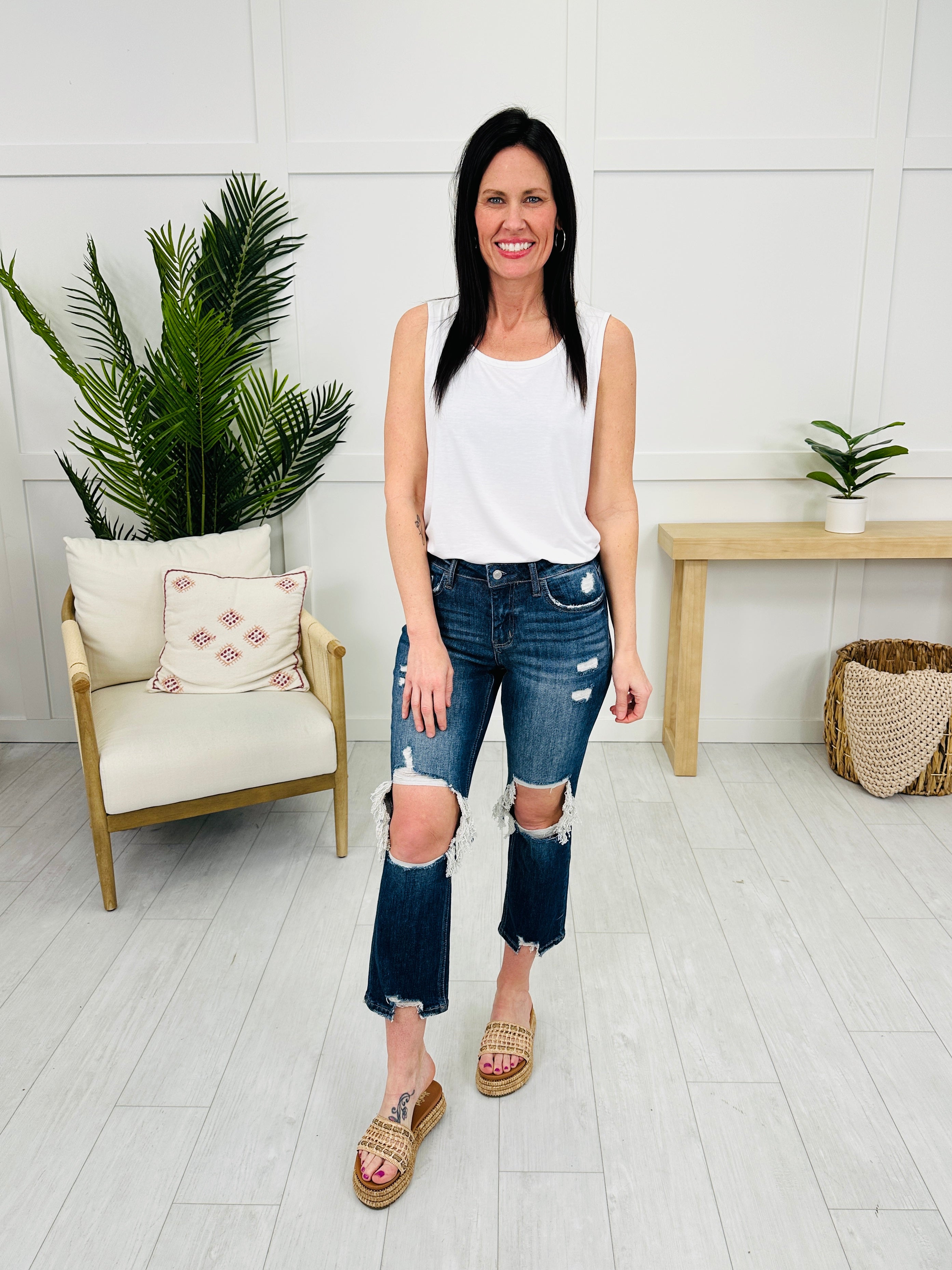 You're My Lover 2.0 Cropped Straight Leg Jeans