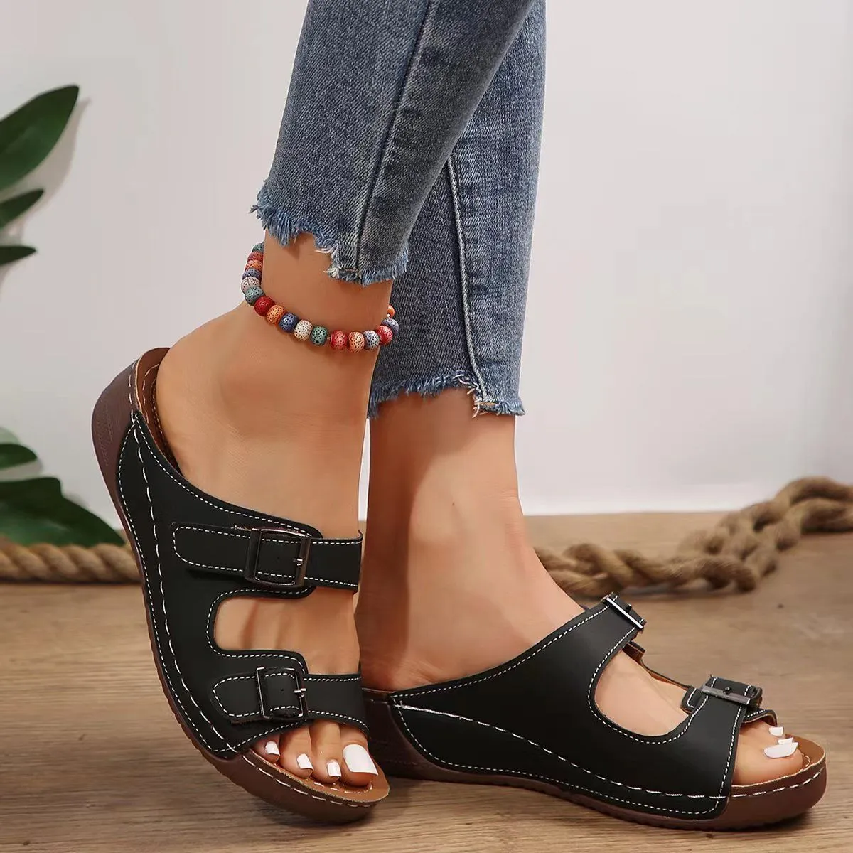 Open Toe Platform Sandals (multiple color options)