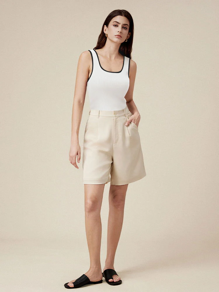 Contrasting Slim Fit Knit Tank Top