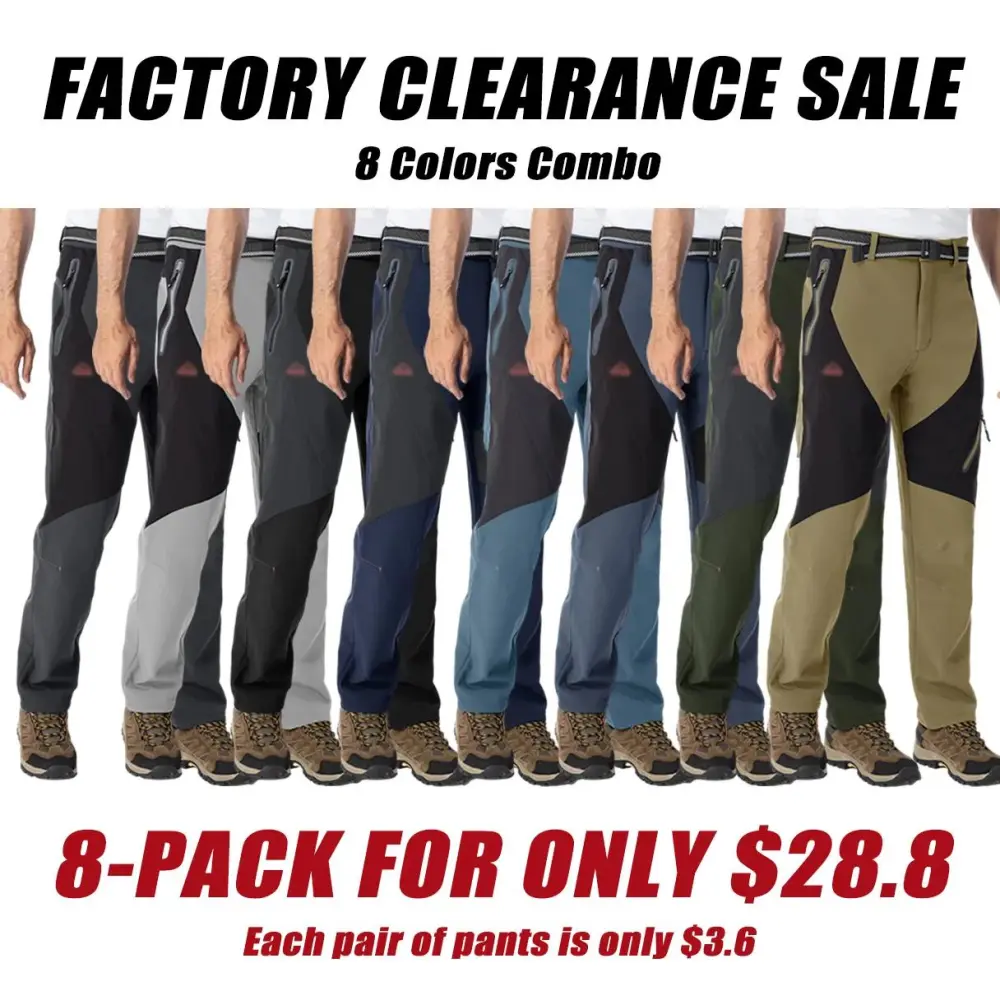 Men's 8-Pack Insulated Waterproof Pant Windproof Warm Fleece Lined Ski Trousers