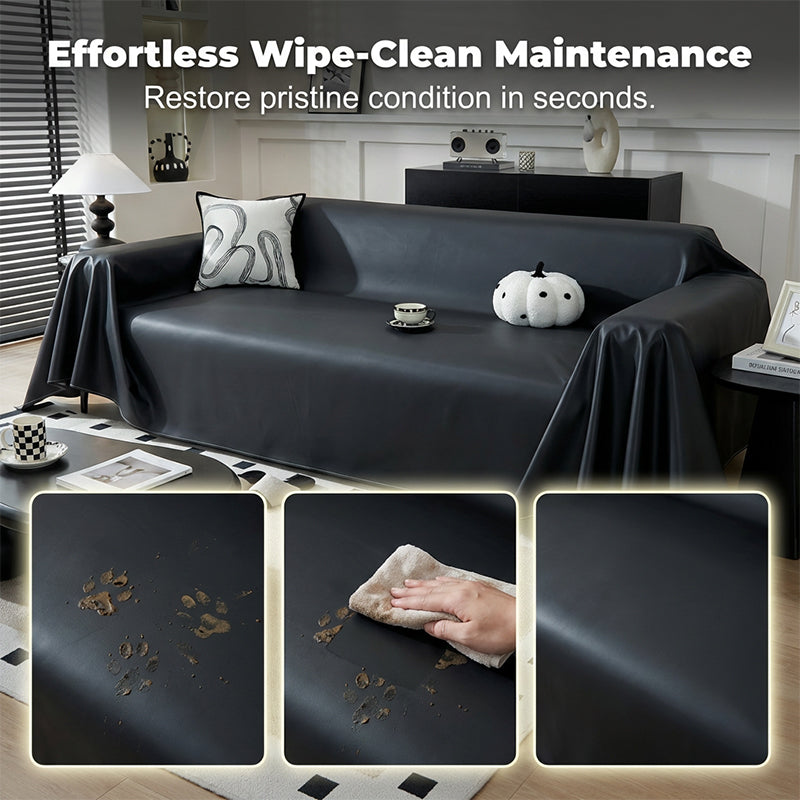 Faux Leather Non-Slip Sofa Cover
