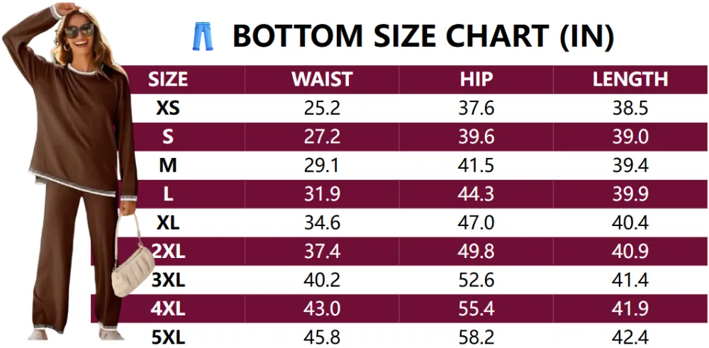 Chic Crew Neck Sweater & High Waist Loose Pants Casual Outfit